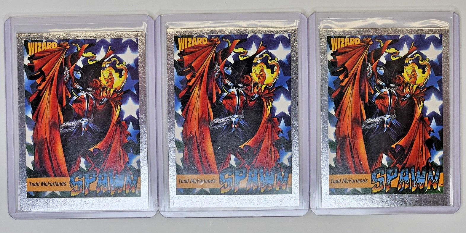 3 Spawn Platinum Cards 1992 Wizard Magazine Series 1 Image Comics NM Limited Ed