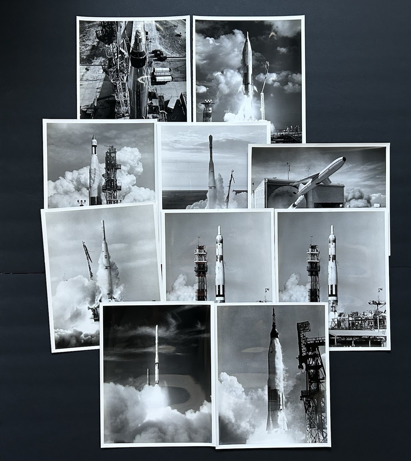 1959-1962 NASA RCA U.S. Air Force Rocket Missile Historical Photo Press Lot x10