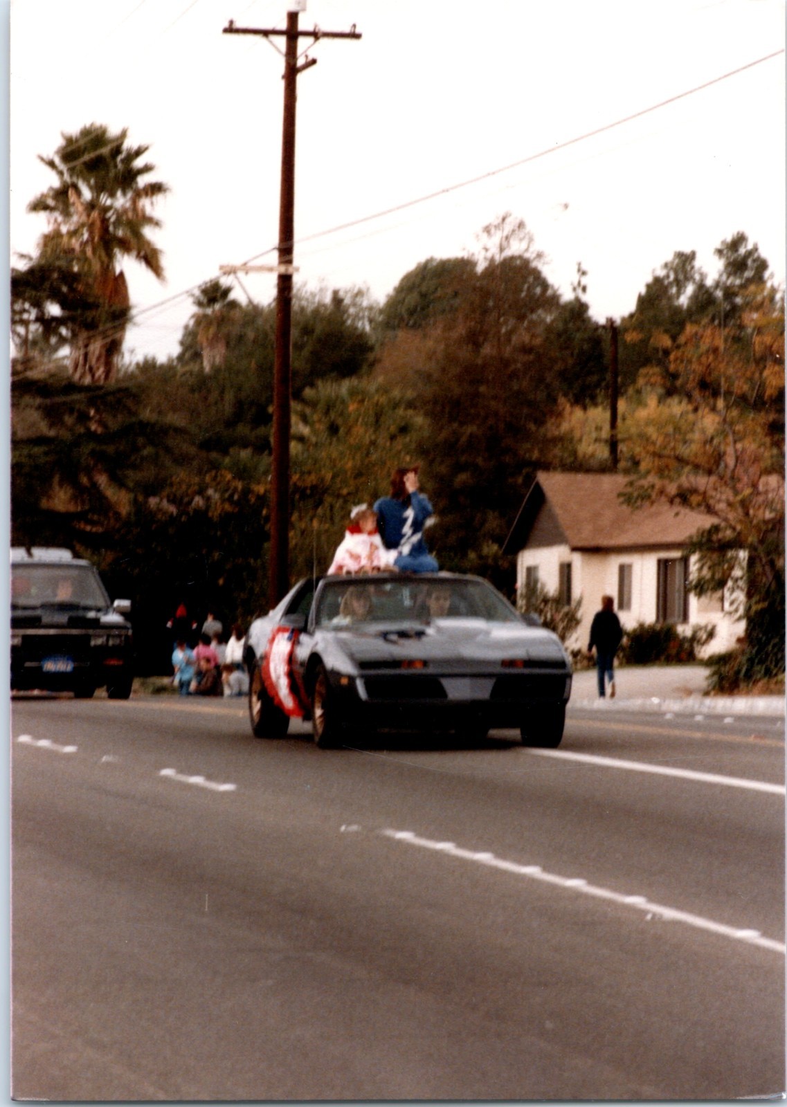 Vtg 1980s Found Photo Pontiac Firebird Parade Snapshot