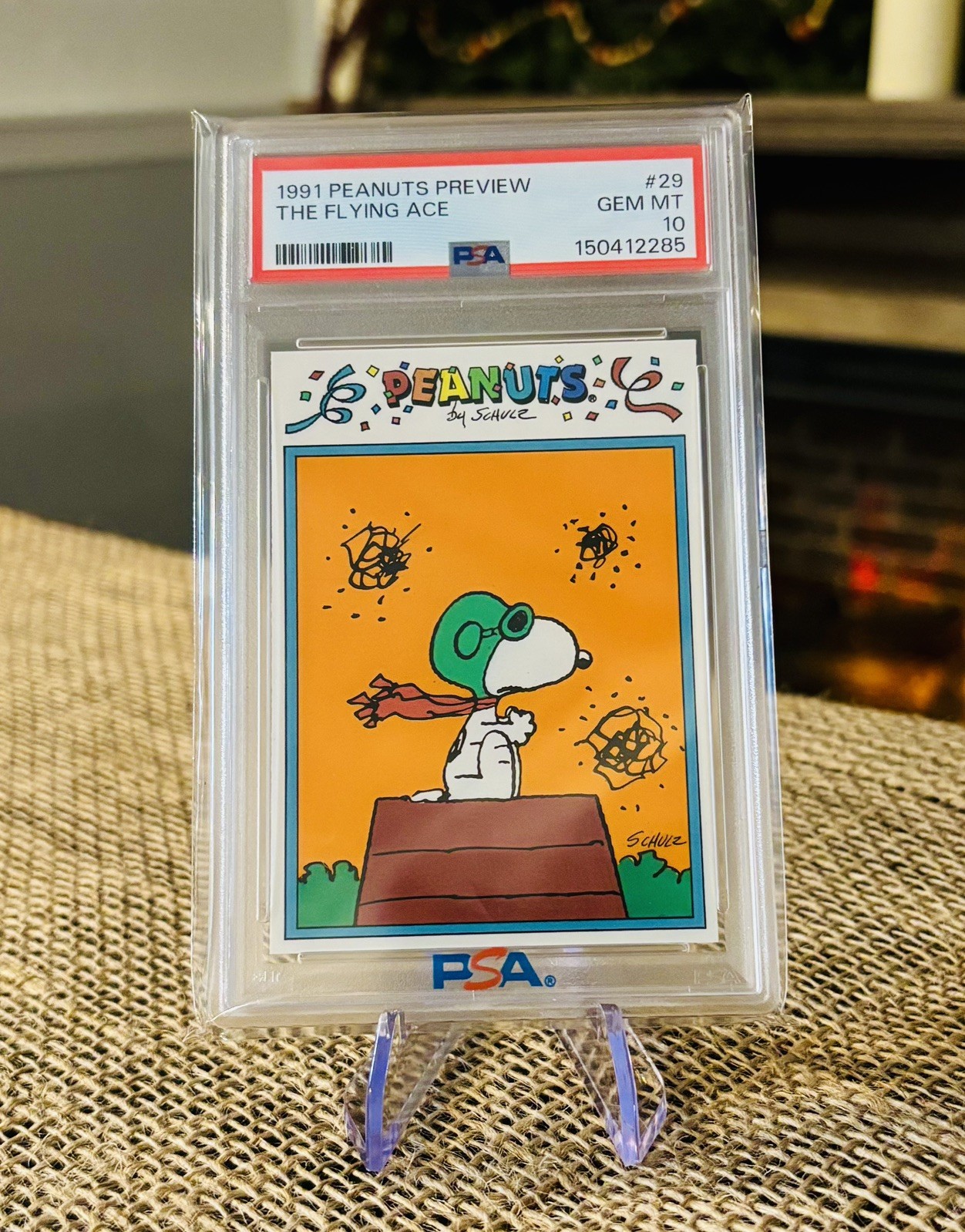 PSA 10 Rare 1991 Peanuts Preview #29 Flying Snoopy Charlie Brown Schulz PSA 10 Rare 1991 Peanuts Preview #29 Flying Snoopy Charlie Brown Schulz