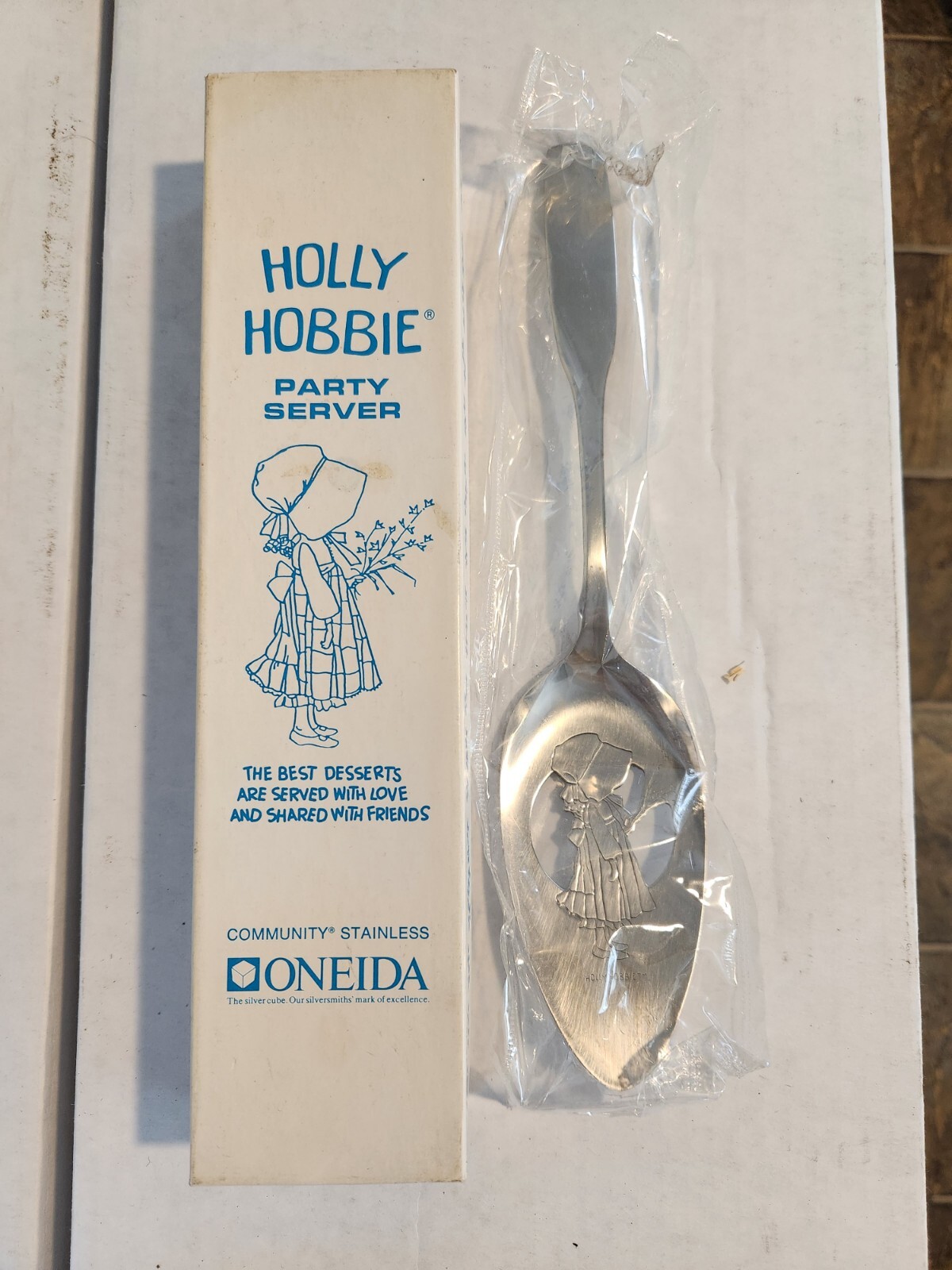 Holly Hobbie American Greetings Vintage Oneida Cake Server Stainless Pie Knife 