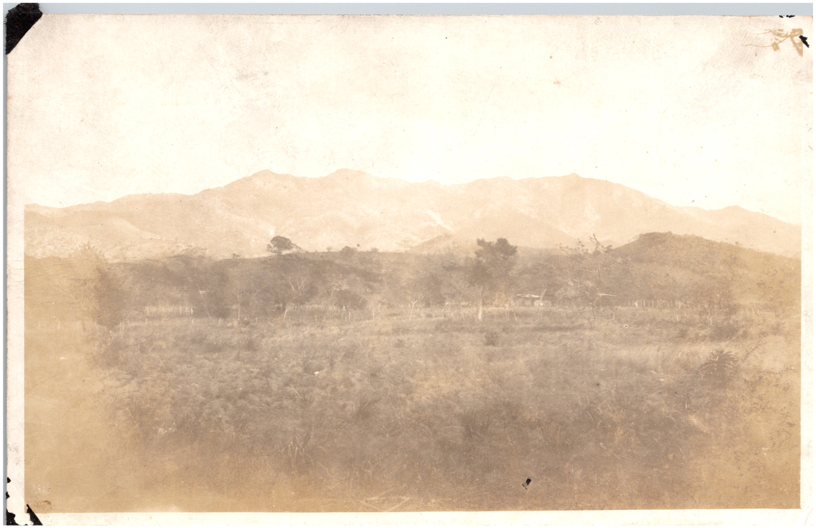 Mountain Range Scenic View Unknown Location 1920s RPPC Postcard Photo