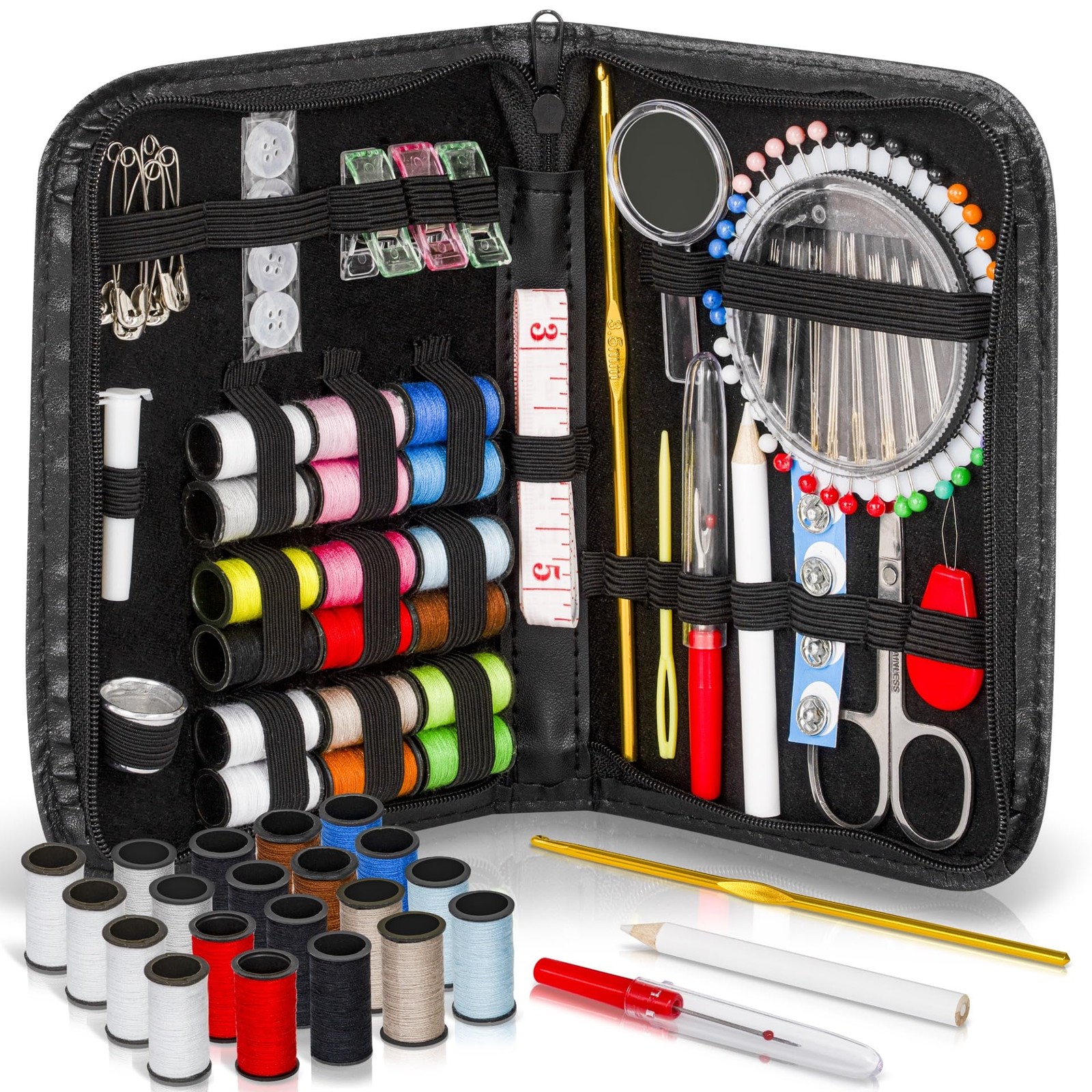ARTIKA Sewing Kit for Adults and Kids (142 PCS) - Extra Thread Pack, multi ARTIKA Sewing Kit for Adults and Kids (142 PCS) - Extra Thread Pack, multi