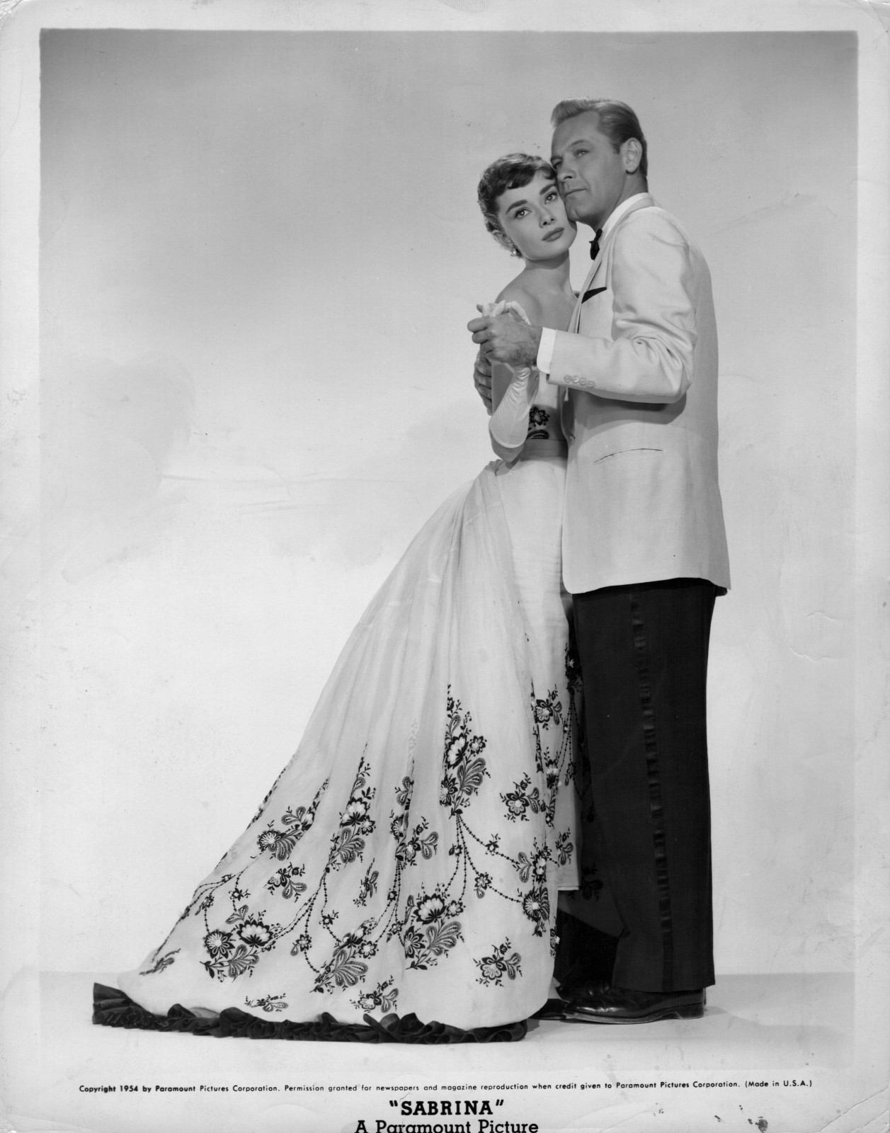 Audrey Hepburn + William Holden Sabrina 1954 Portrait Bud FRAKER PHOTO MA63