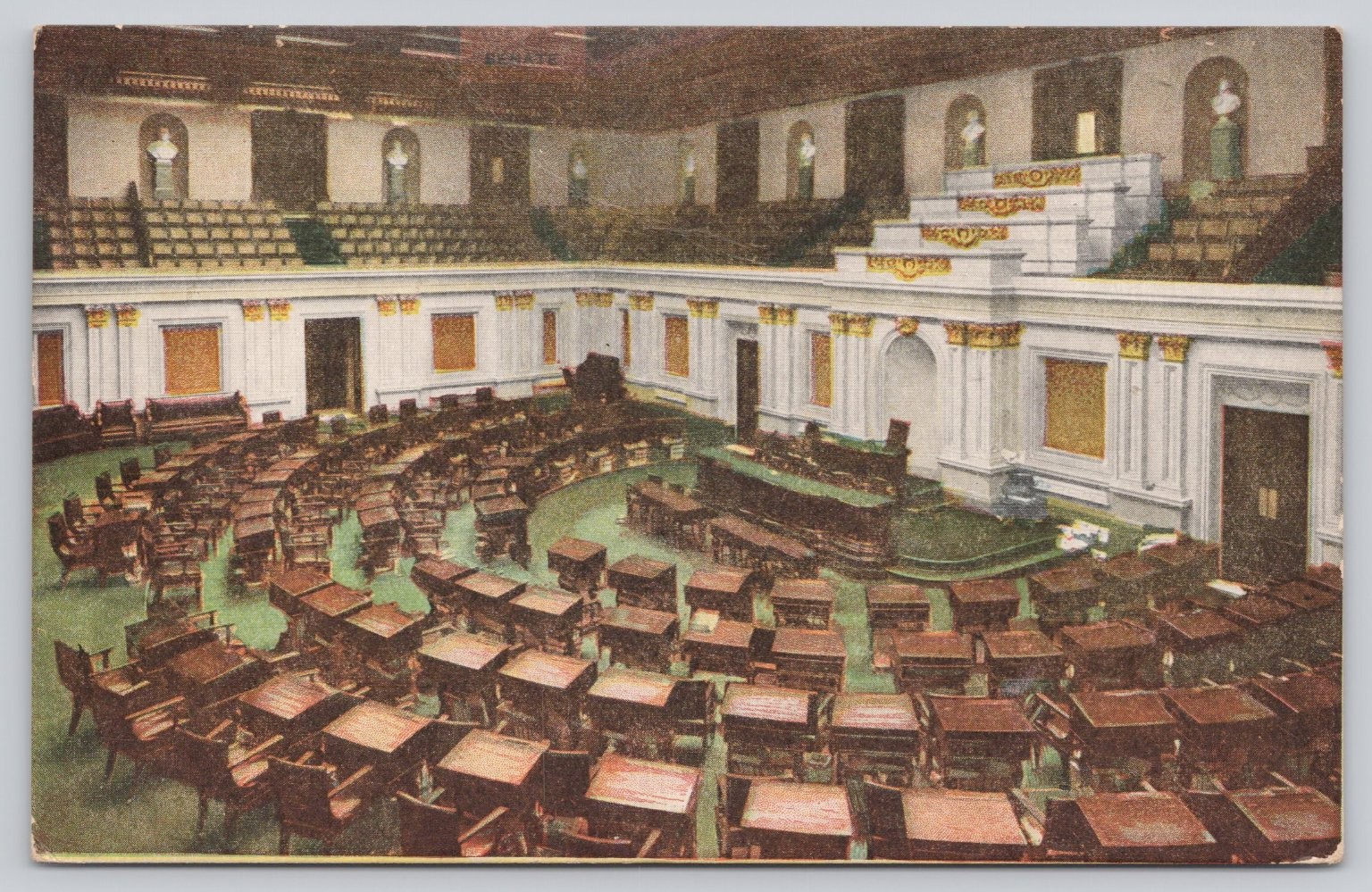 Vintage Postcard US Capitol Senate Chamber Washington D.C. Early 1900s