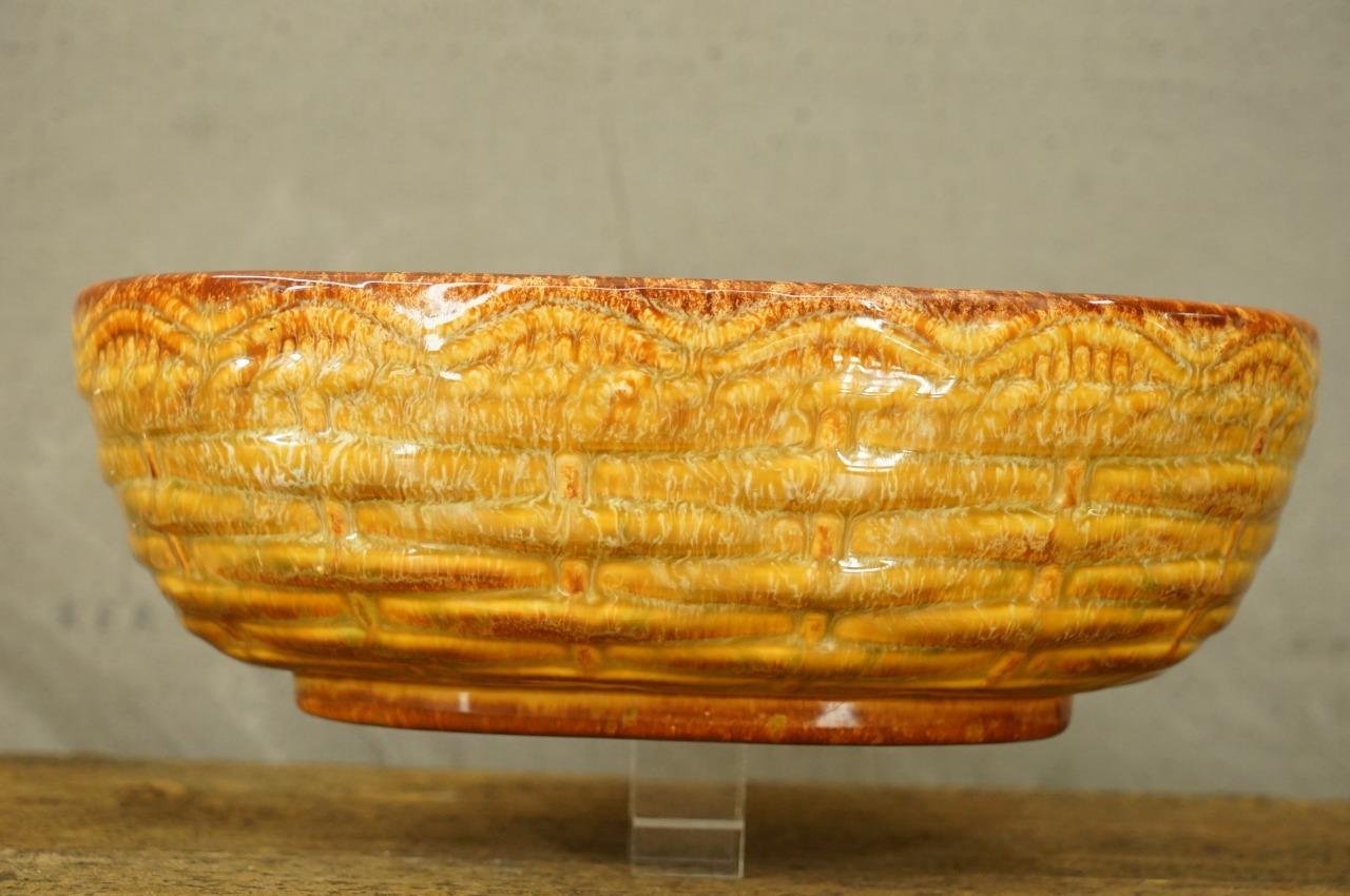 Vintage ROYAL HAEGER Ceramic Art MCM Mid Century 9171 Basketweave Planter