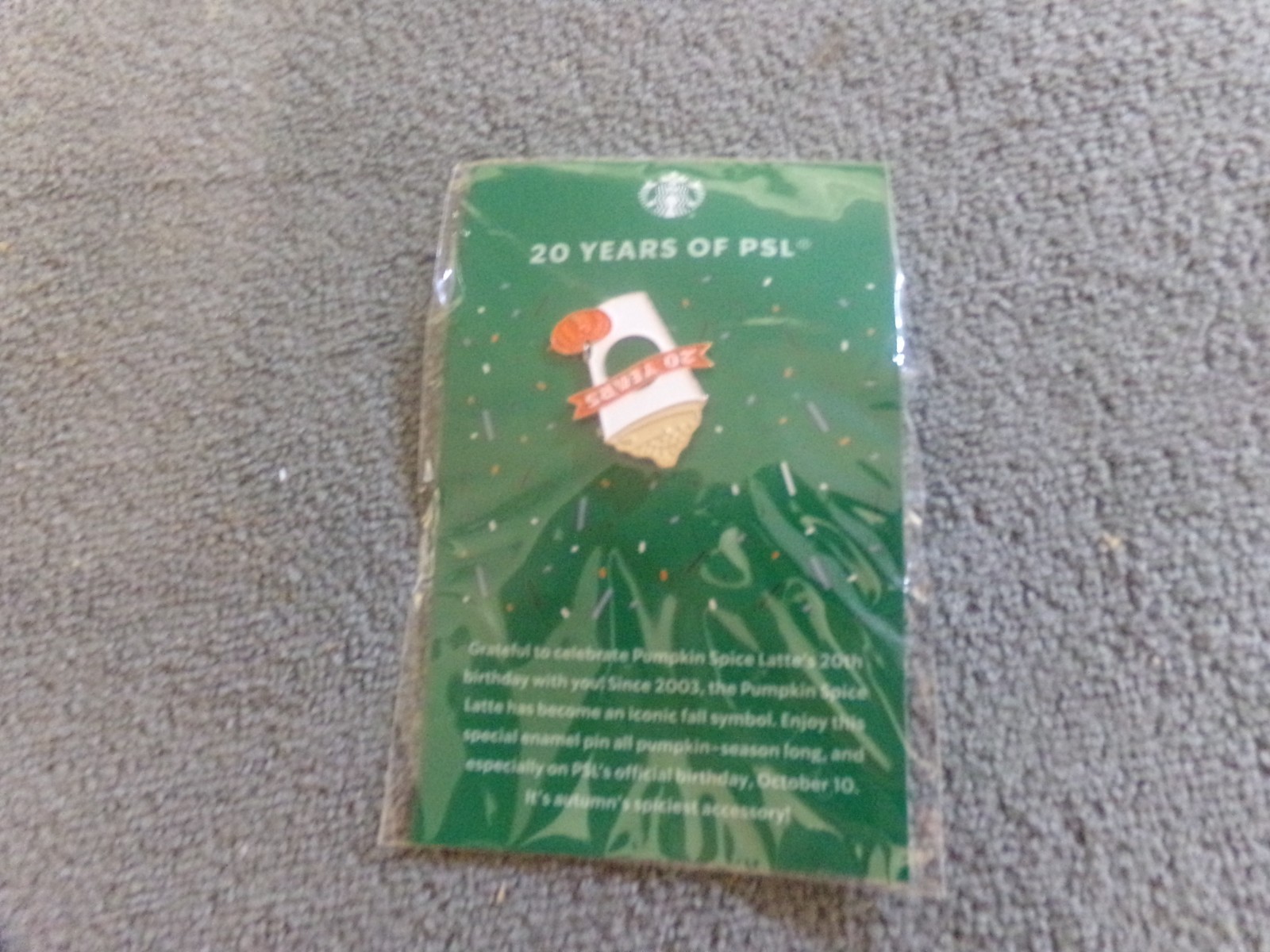 2023 STARBUCKS Limited Edition 20 Years of PSL Pumpkin Spice Latte Enamel Pin 2023 STARBUCKS Limited Edition 20 Years of PSL Pumpkin Spice Latte Enamel Pin
