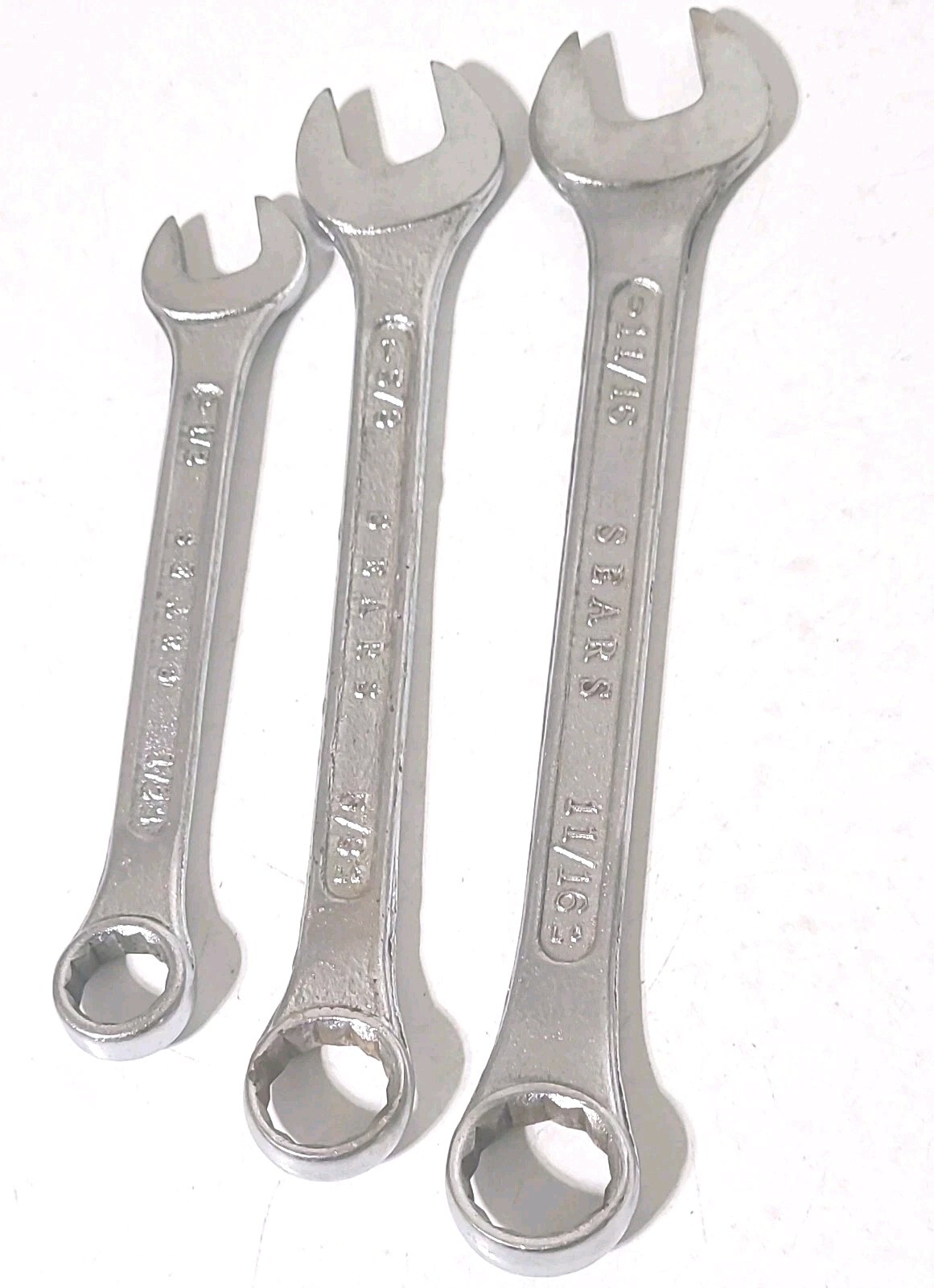 Vintage 3-pc SEARS WRENCH SET 12-point 1/2