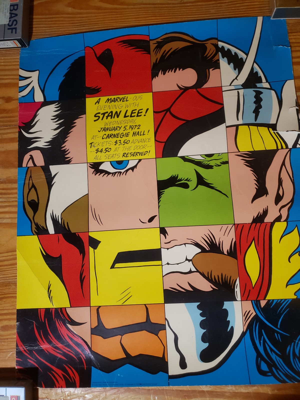 1972 ORIGINAL Stan Lee at Carnegie Hall poster 18X22 only 300 made/sold at venue