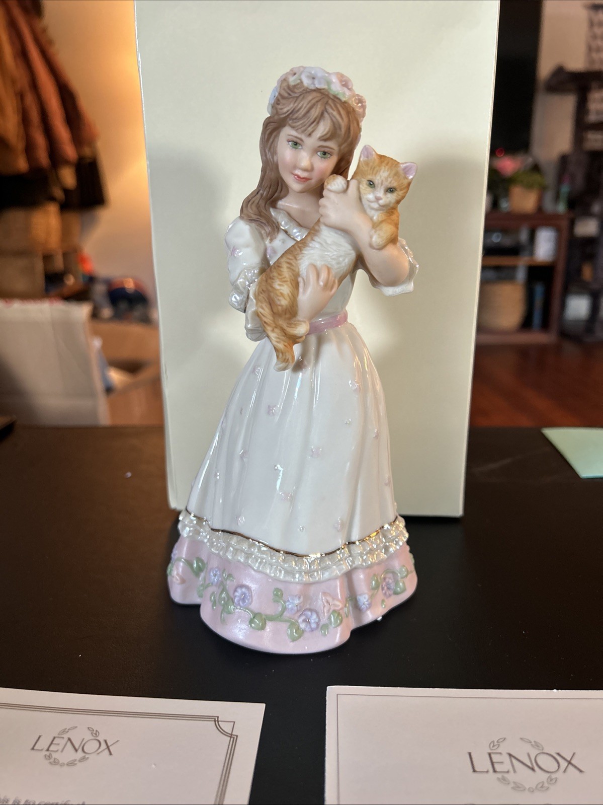 LENOX DEAREST FRIEND Figurine by SANDRA KUCK with Cat Kitten NEW in BOX with COA