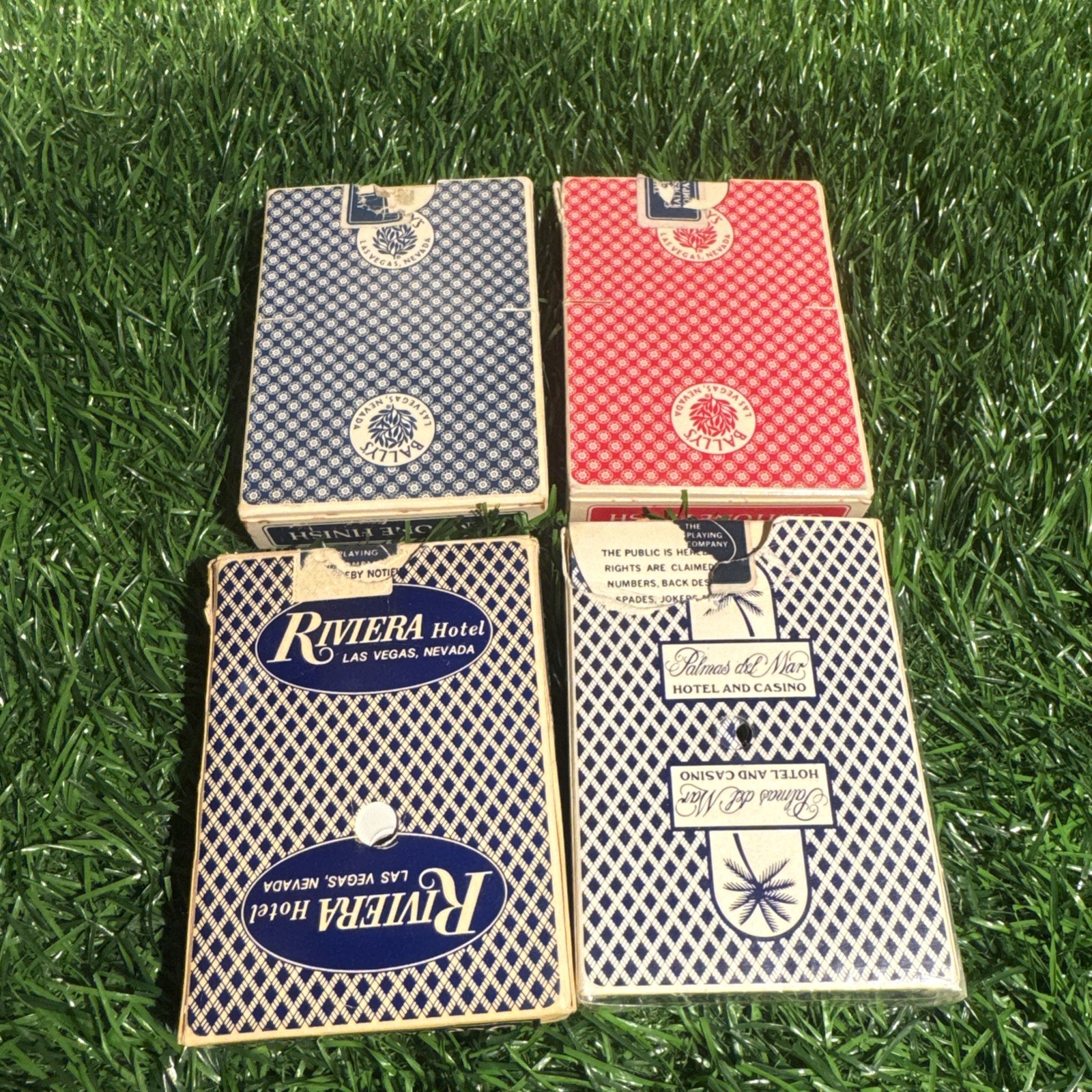 Vtg Las Vegas Casino Playing Cards Lot 4 Decks Ballys Riviera Palmas Del Mar Bee Vtg Las Vegas Casino Playing Cards Lot 4 Decks Ballys Riviera Palmas Del Mar Bee