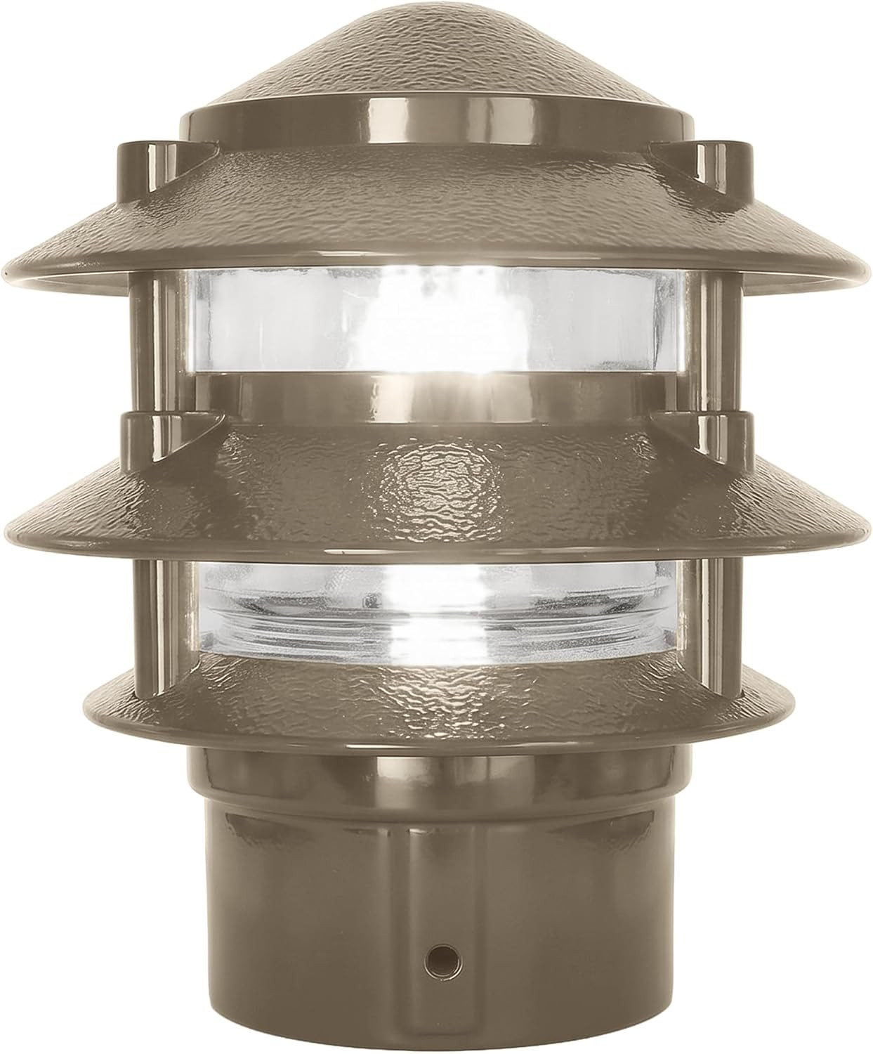 Greenfield PL3TPBLEDBR Made in the USA LED Weatherproof 3-Tier Pathlight with Po