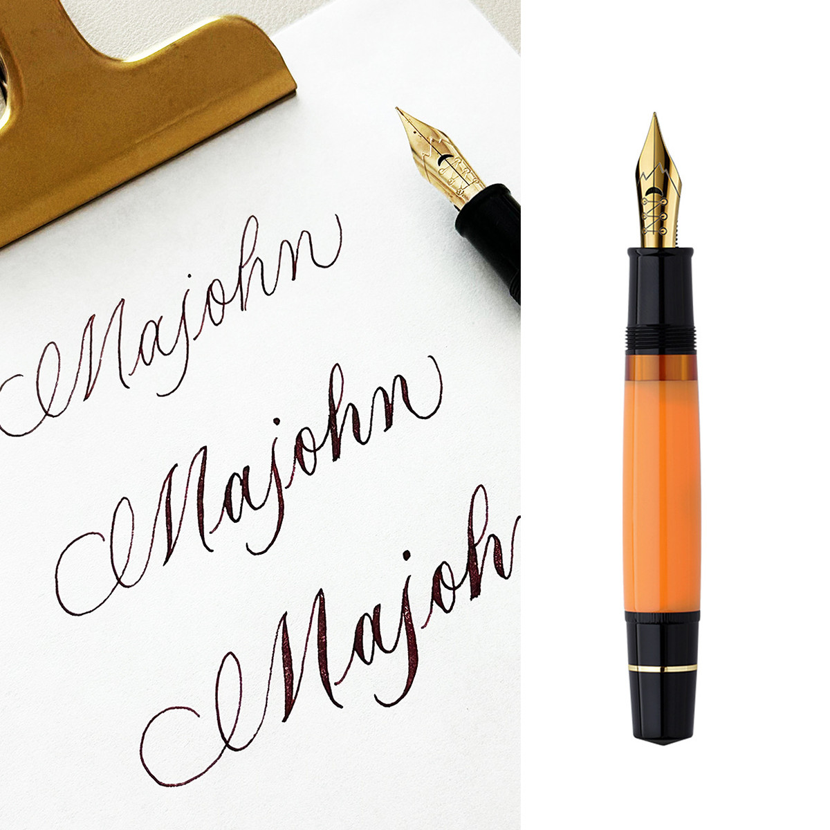 Majohn P139 Piston Fountain Pen Flex / Flexible Nib Writing Pen 