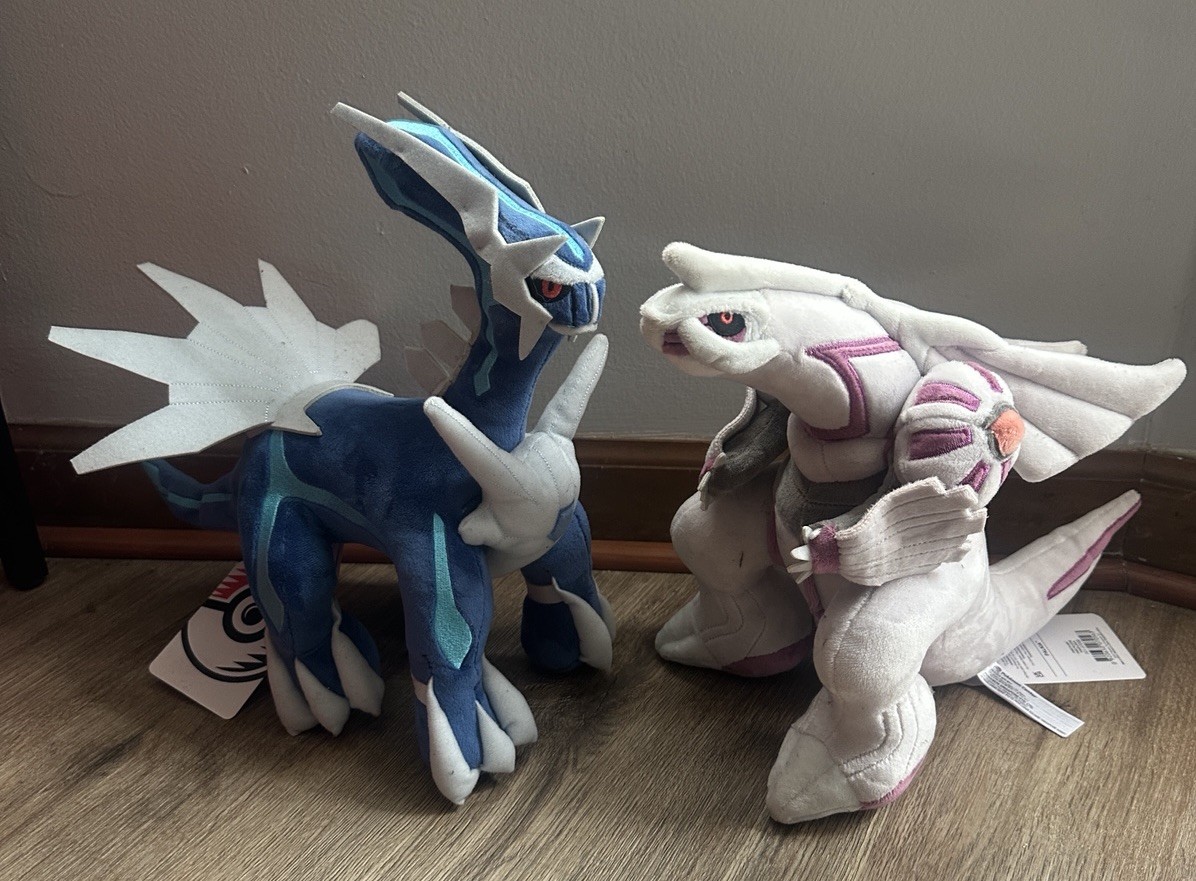 Pokemon Center Dialga Palkia 14” Plush Toy Official Brand New With Tags NWT Pokemon Center Dialga Palkia 14” Plush Toy Official Brand New With Tags NWT