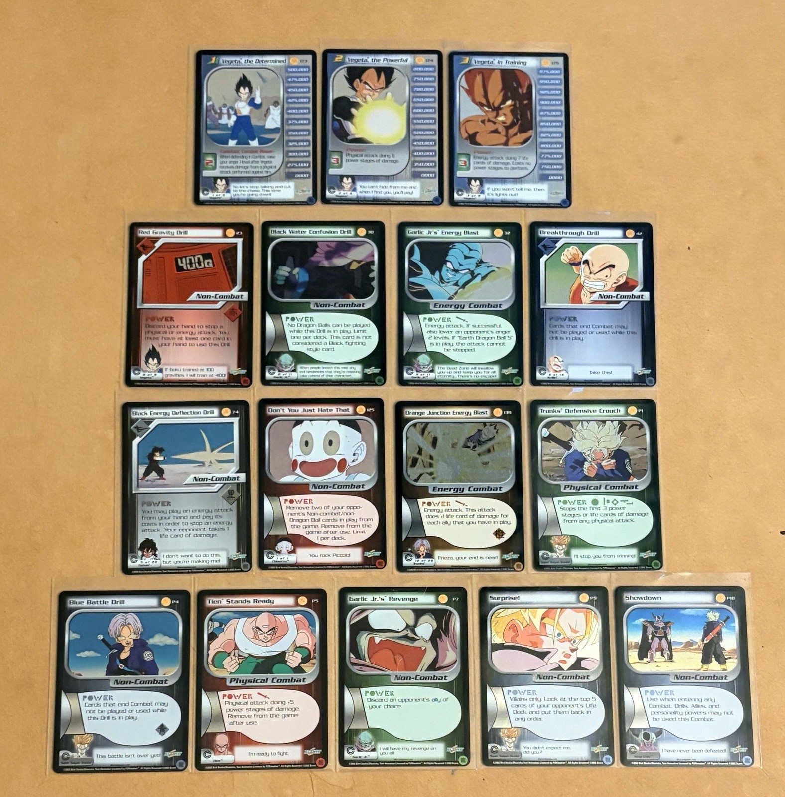 Dragon Ball Z Score CCG Lot Of 16 Different Trunk’s Reforged Cards Vegeta Lv1-3