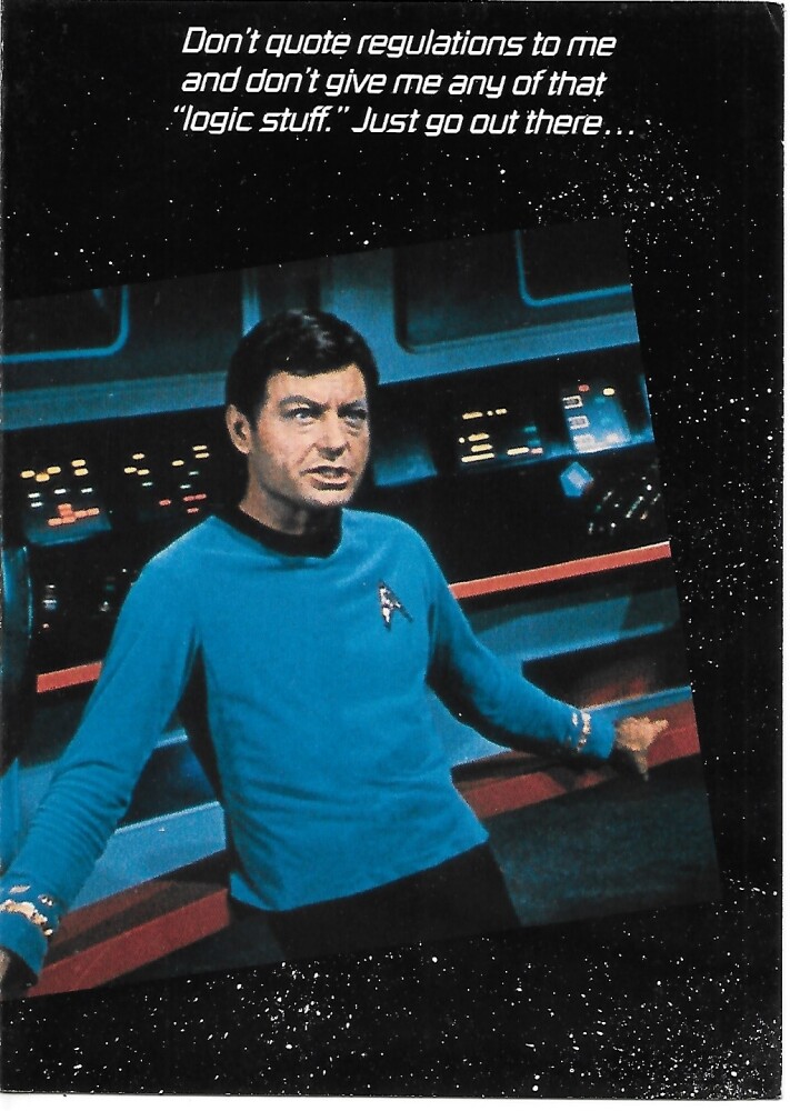 Classic Star Trek Doctor McCoy Greeting Card 1985 #5516 EXCELLENT NEW UNUSED