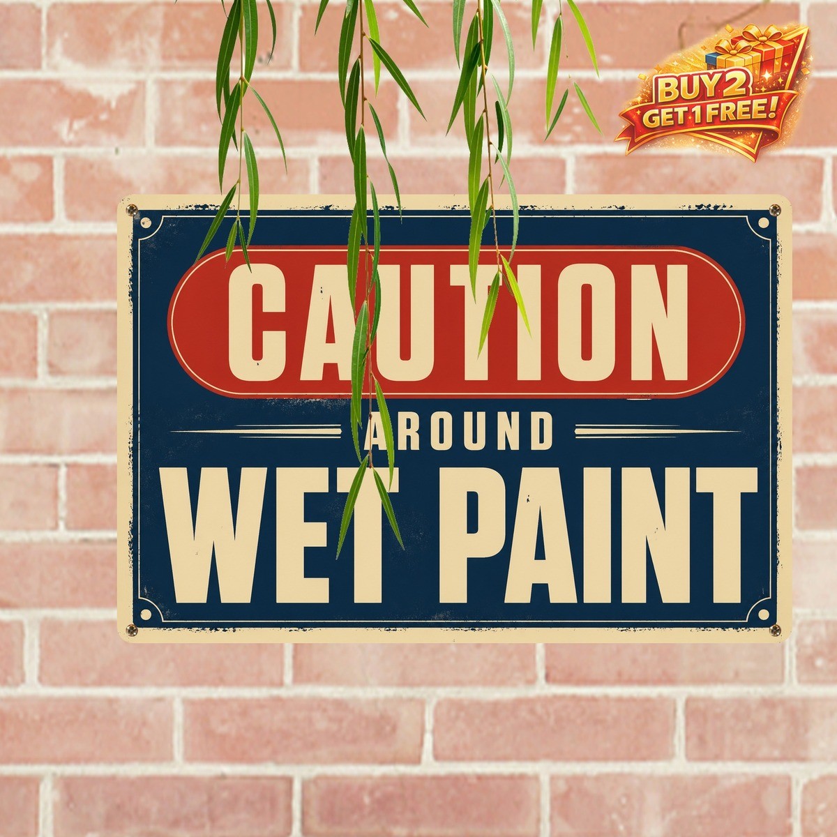Beware of Steve Funny Humorous Vintage Metal Sign Wall Decor