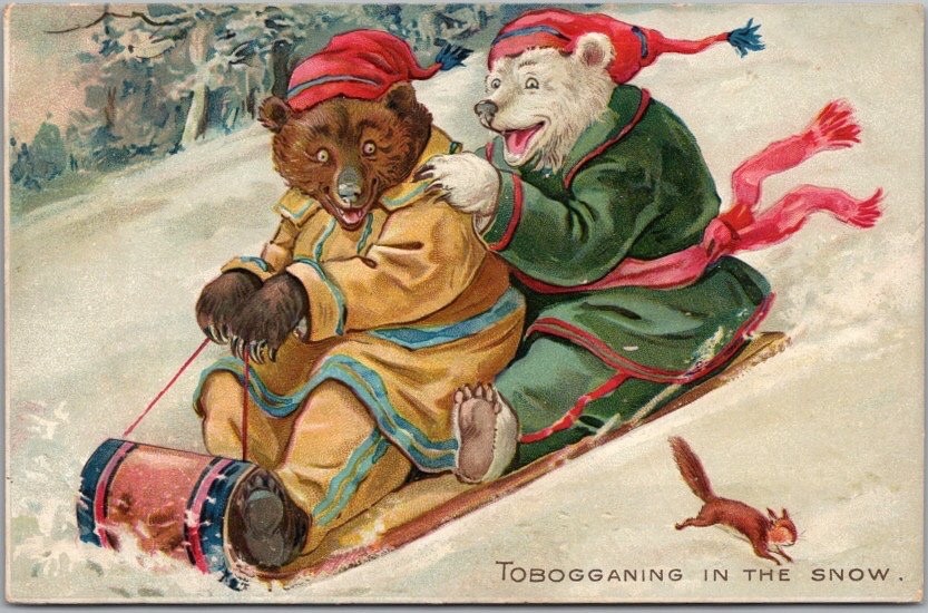c1910s Tuck's LITTLE BEARS No. 118 Embossed Postcard 