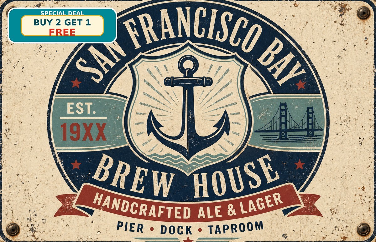 San Francisco Anchor Brewing Beer Tin Sign Retro Pub Bar Club Wall Decor