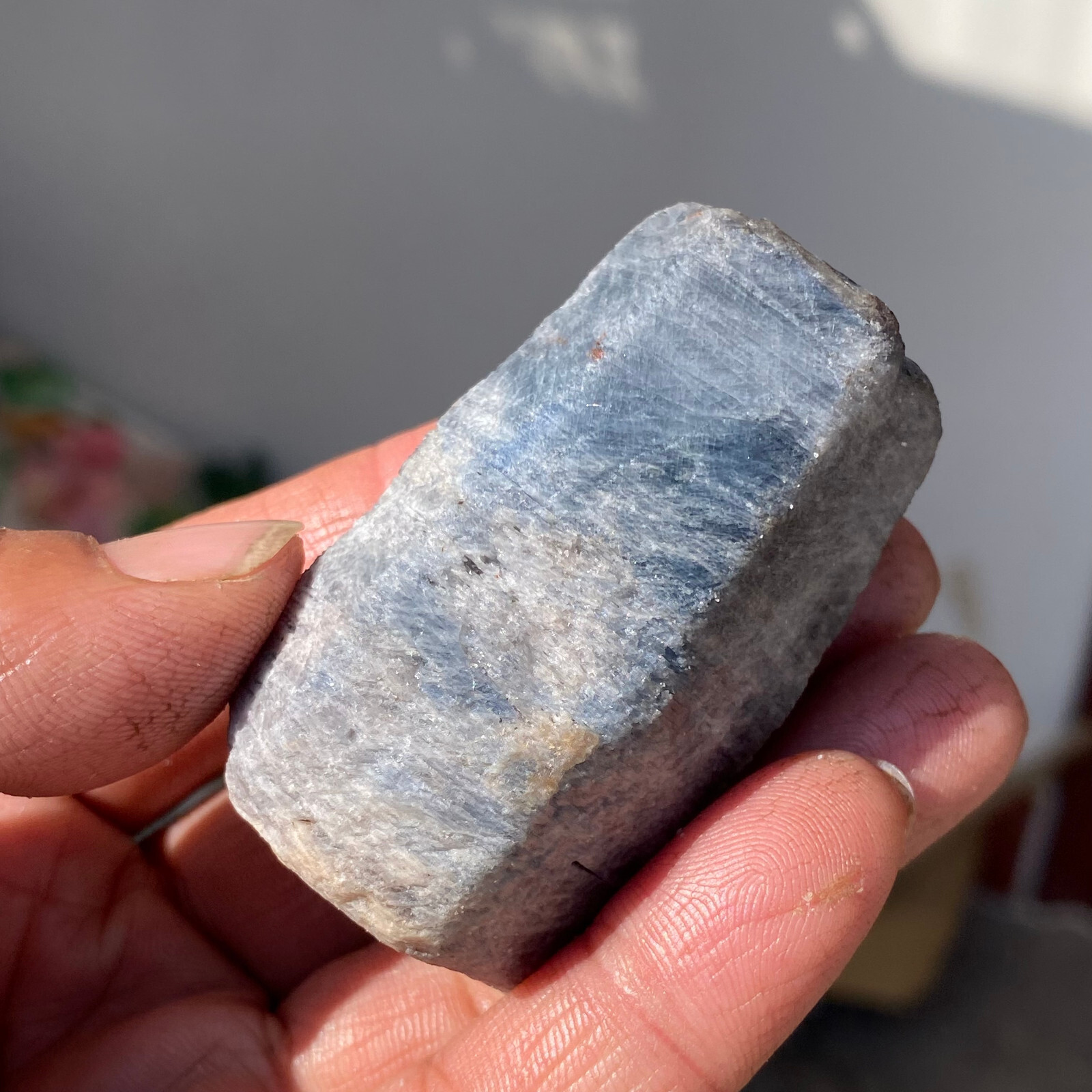149g Natural Hexagonal Prisms Sapphire Blue Corundum Crystal Mineral Specimen