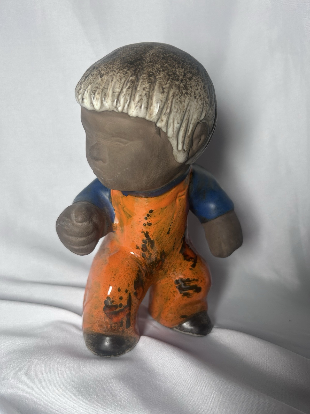 MCM VTG Tilgmans Sweden Little Boy Statue 7.75”