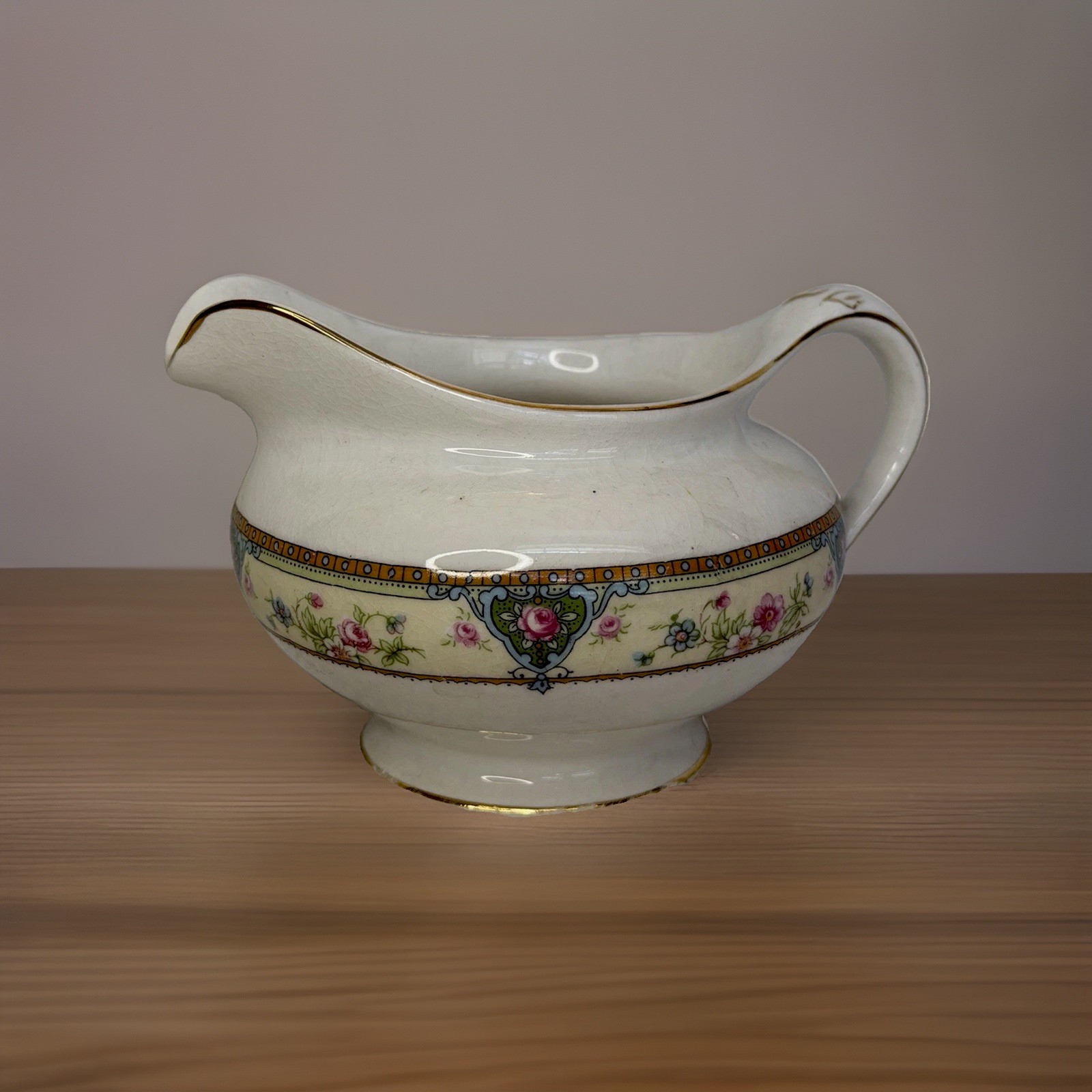 Antique Steubenville Porcelain Creamer Pitcher