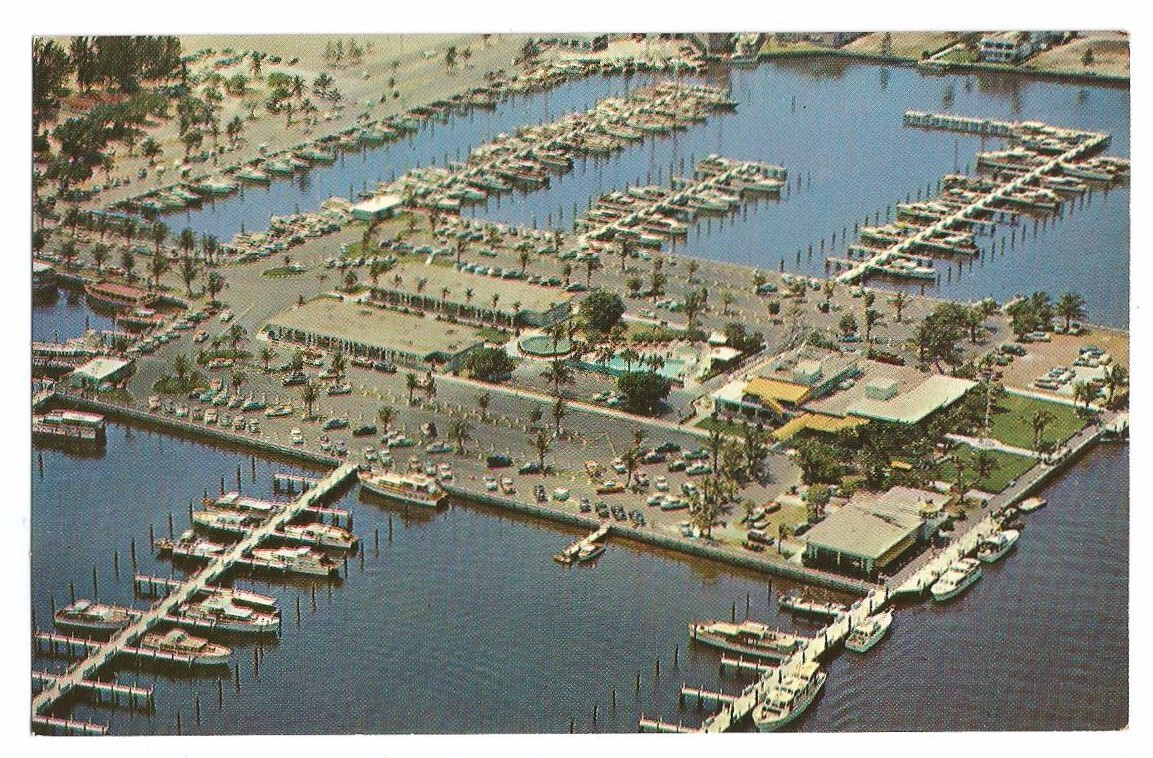 Ft Fort Lauderdale Florida FL Postcard Bahia Mar Marina Aerial View