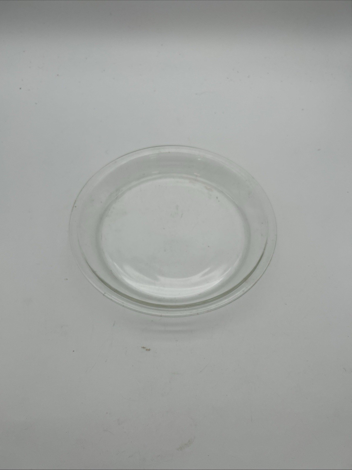 Vintage Pyrex Pie Plate Deep Dish 210 Clear Glass Baking Pan 10 Inch Corning USA
