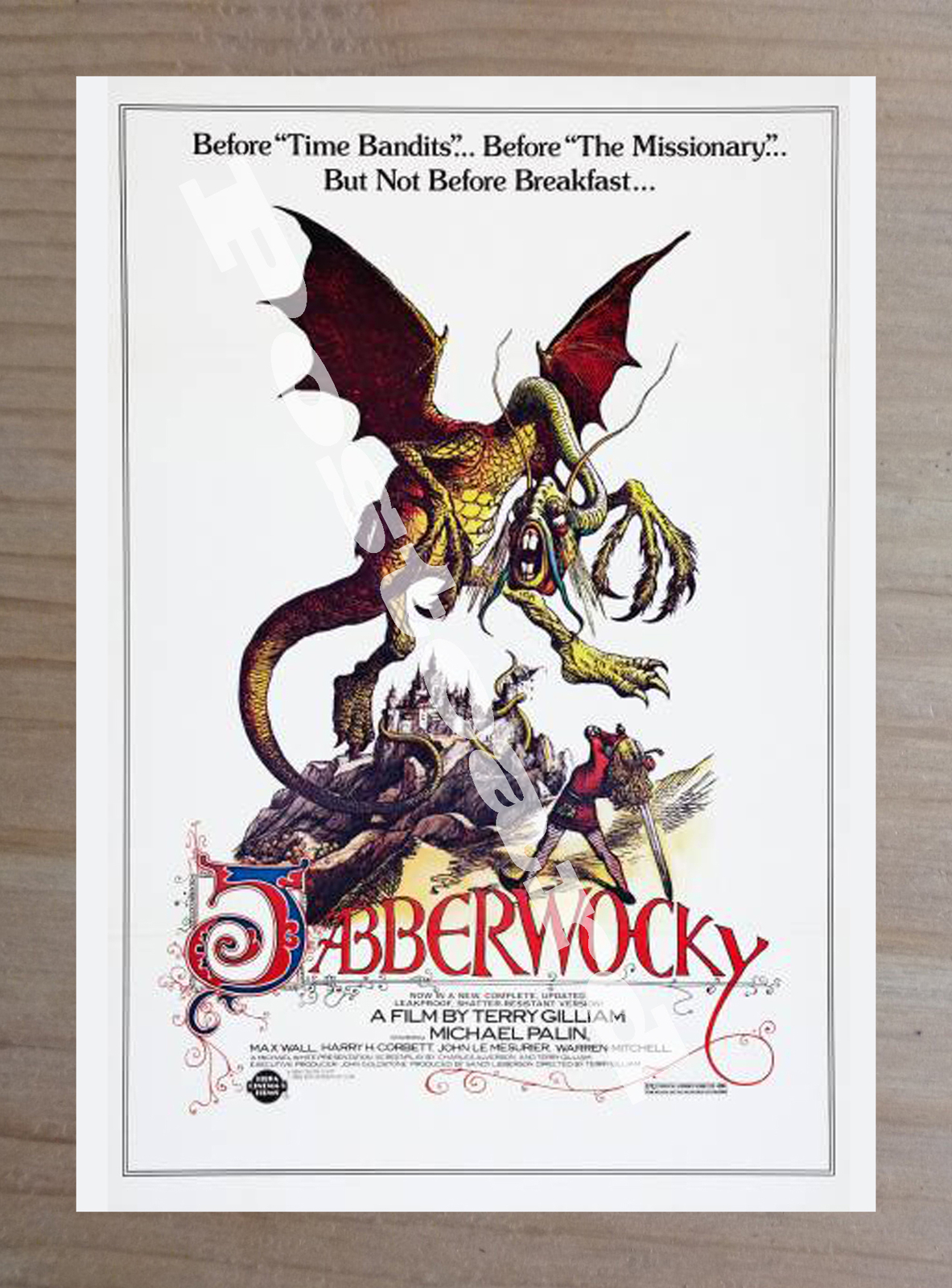 Historic Jabberwocky 1977 Movie Advertising Postcard Historic Jabberwocky 1977 Movie Advertising Postcard
