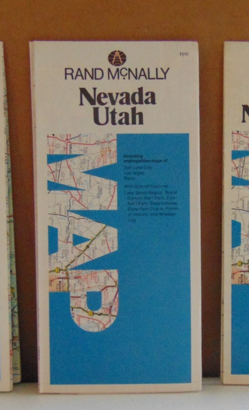 1984 Rand McNally Road Map of Nevada and Utah