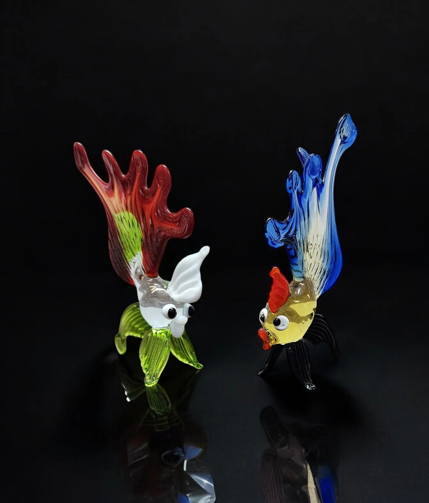 Glass Fish Figurine, Collectible Glass Fish, Murano Quality