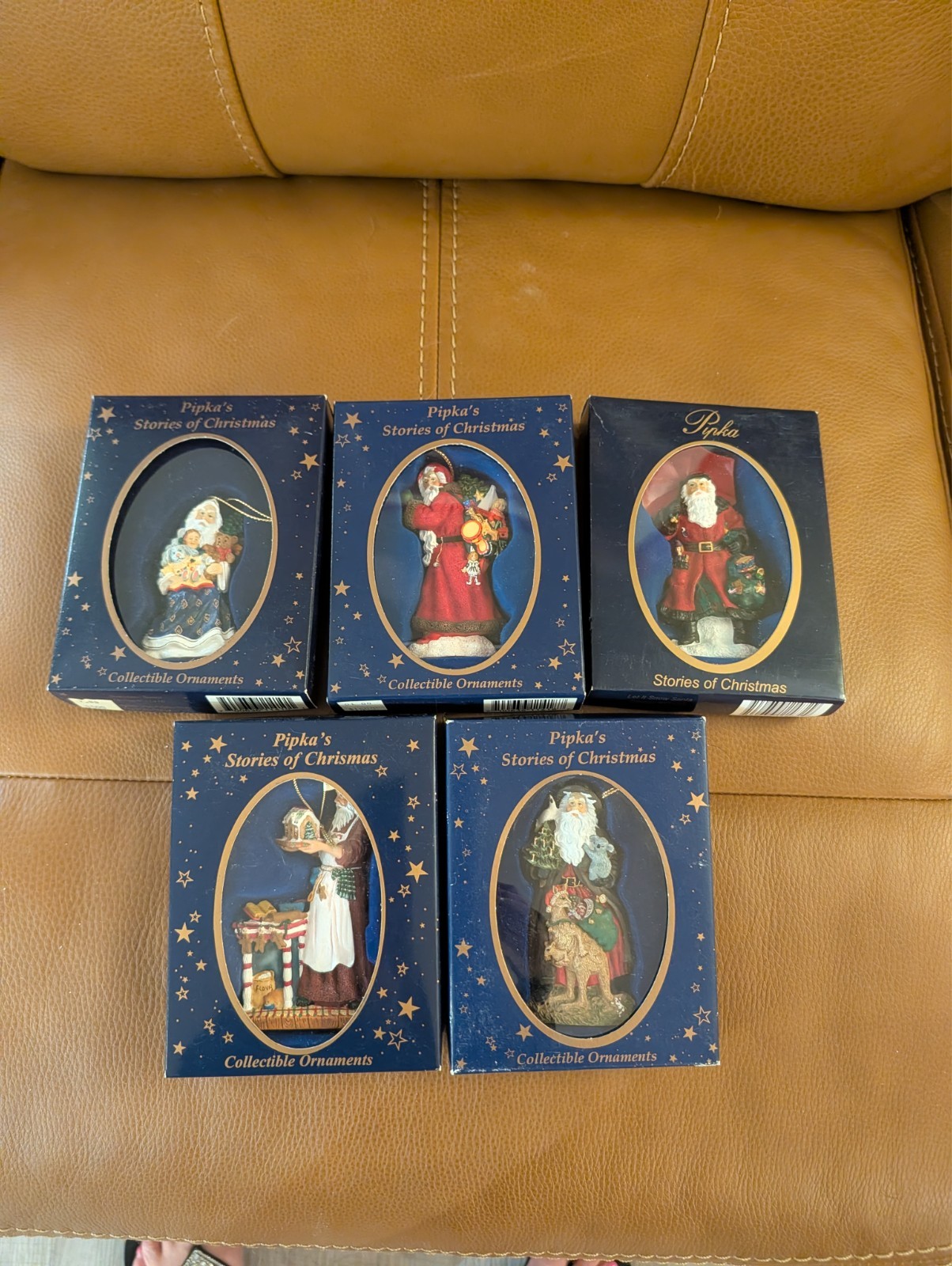 Lot Of 5 Pipka's Stories of Christmas Ornaments. Lot Of 5 Pipka's Stories of Christmas Ornaments.