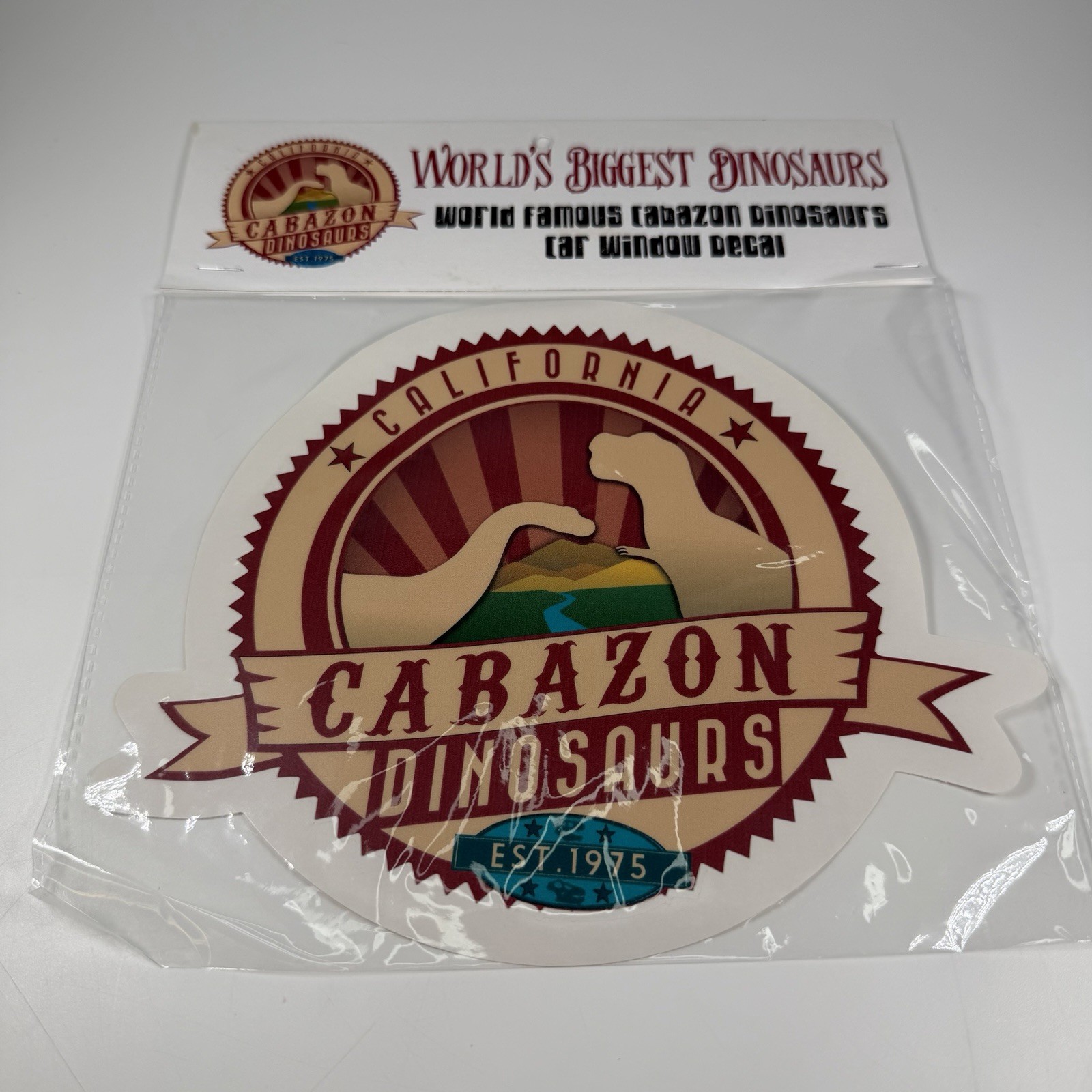 Cabazon California World\'s Biggest Dinosaur Car Decal