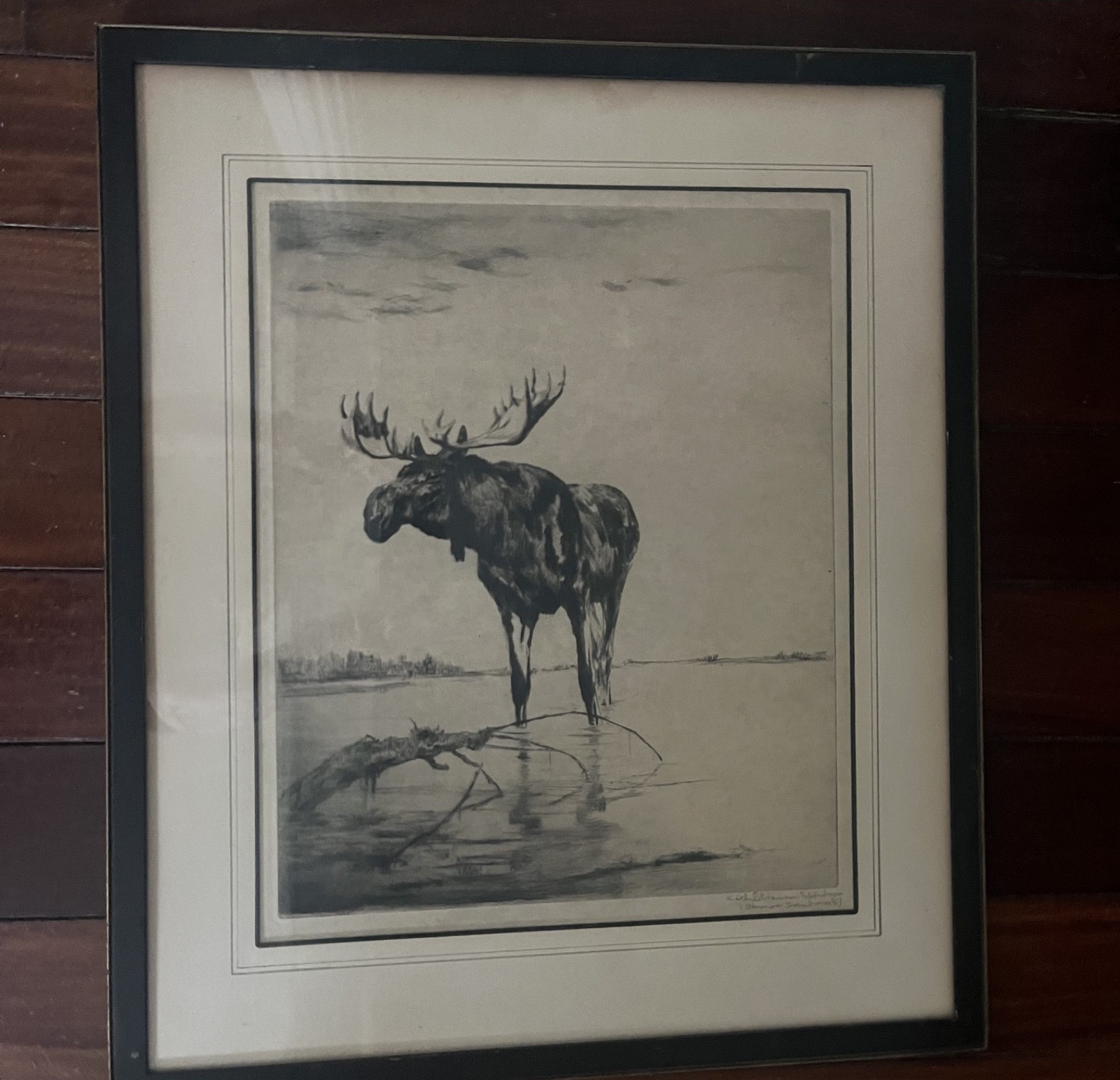 Antique 1920 Original Etching Signed Kathe Olshausen-Schonberger 24 1/2 X 18