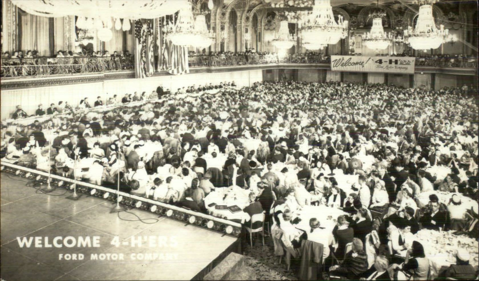 Ford Motor Co All Congress Luncheon Hilton Hotel Chicago Real Photo Postcard Ford Motor Co All Congress Luncheon Hilton Hotel Chicago Real Photo Postcard