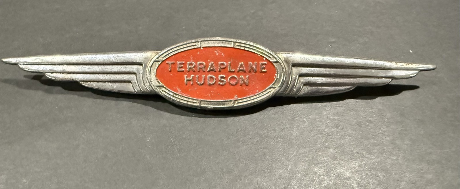 Vintage 1937 Terraplane Hudson Winged Badge Emblem