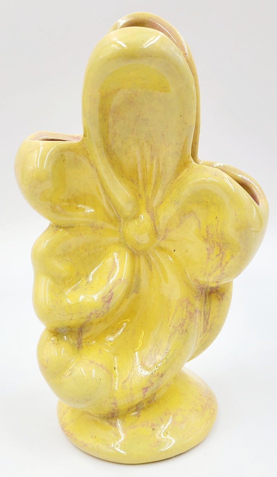 Gonder Pottery 1940s Vase Yellow/Lavender Art Deco Floral Vintage Gonder Pottery 1940s Vase Yellow/Lavender Art Deco Floral Vintage