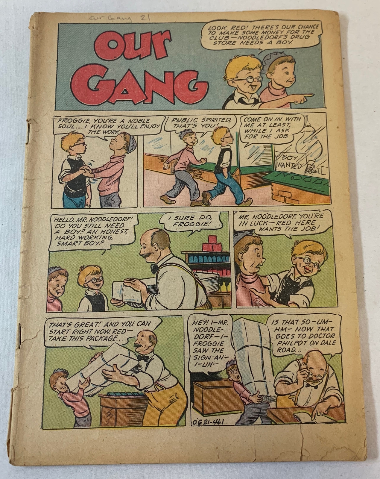 1946 OUR GANG COMICS #21 ~ coverless