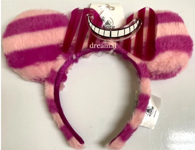 BNWT Disney Alice In Wonderland - Cheshire Cat Plush Minnie Mouse Ears Headband