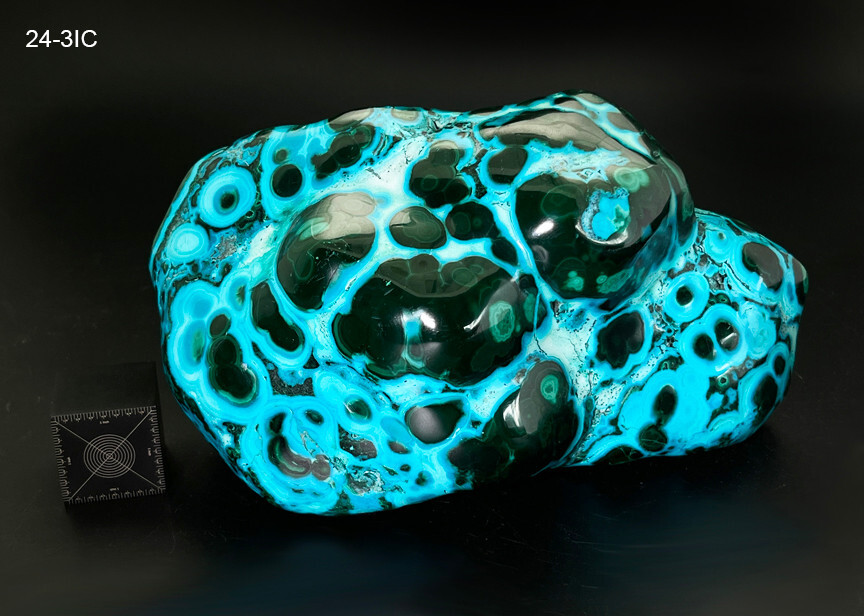Chrysocolla Malachite Bullseye Matrix - HUGE 3.3 lbs x 6.5\