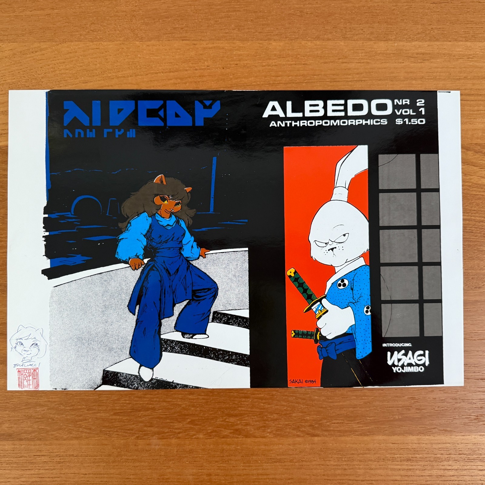Albedo #2 PRE-PRODUCTION Silkscreen Cover Proof Usagi Yojimbo Steve Gallacci