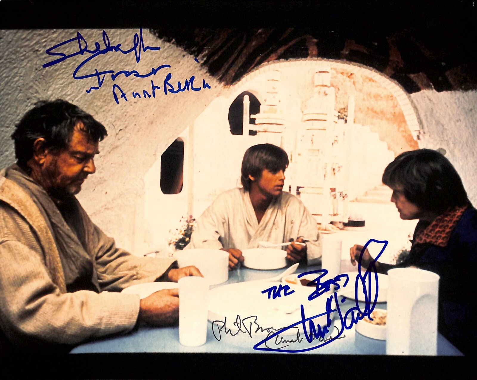 Star Wars Owen Homestead Hamill, Fraser & Brown Signed 8x10 Photo BECKETT