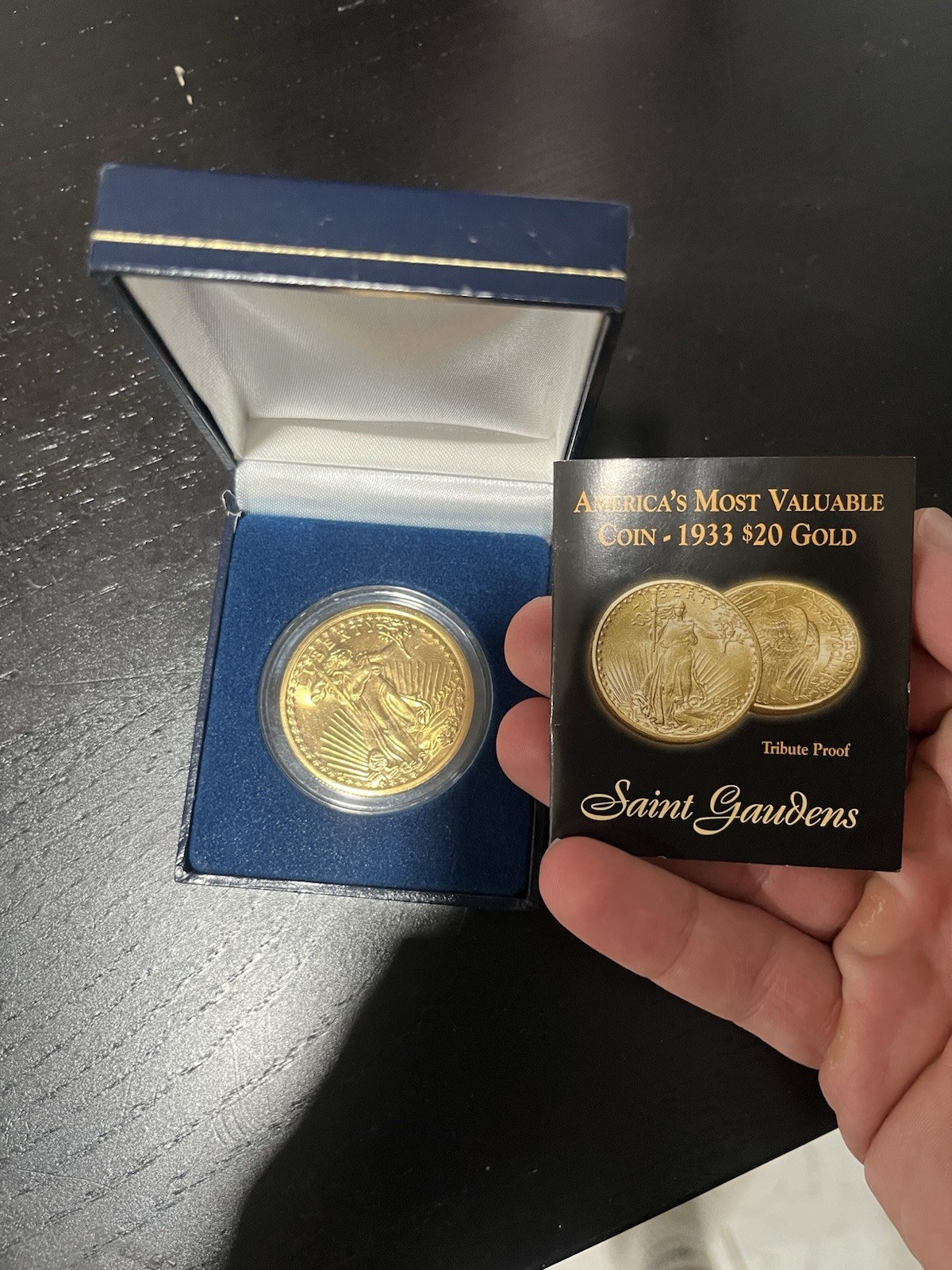 1933 Saint Gaudens Double Eagle $20 Gold Tribute Coin Medal