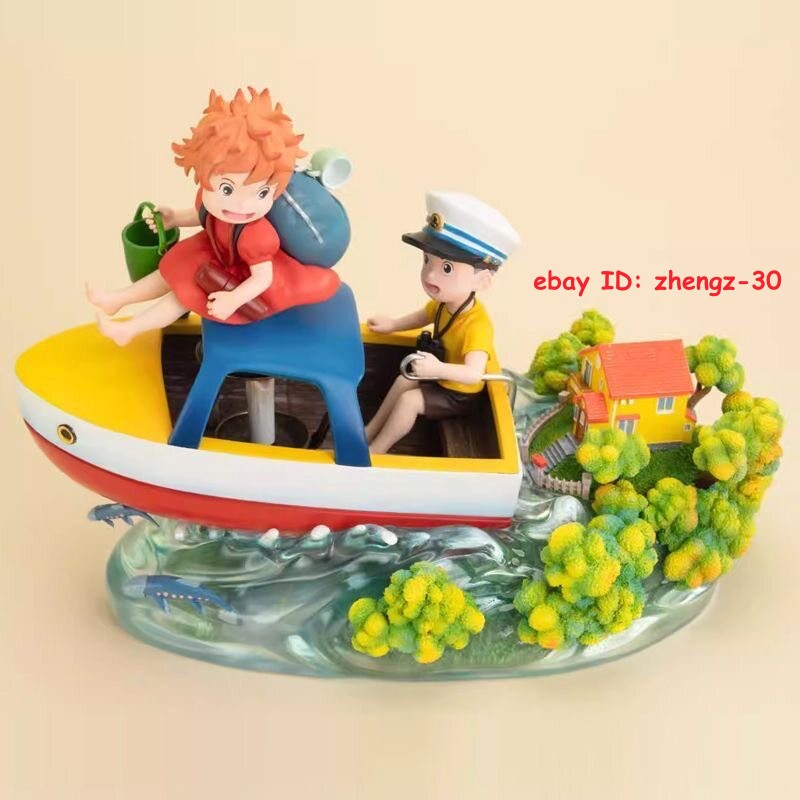 Ponyo on the Cliff Ponyo Sosuke Statue Figurine Figure Model Collectibles H18CM