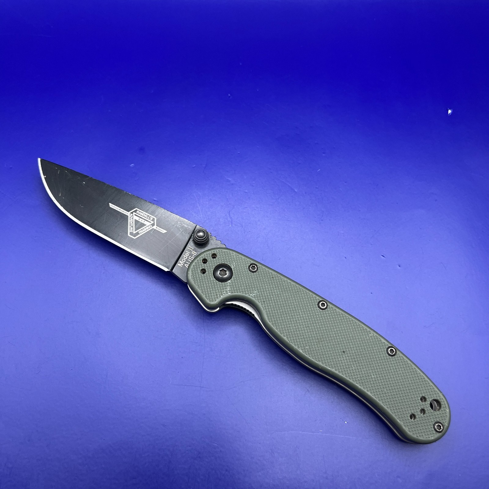 Ontario Rat Model 2 Green Folding Aus-8 Steel Pocket Knife