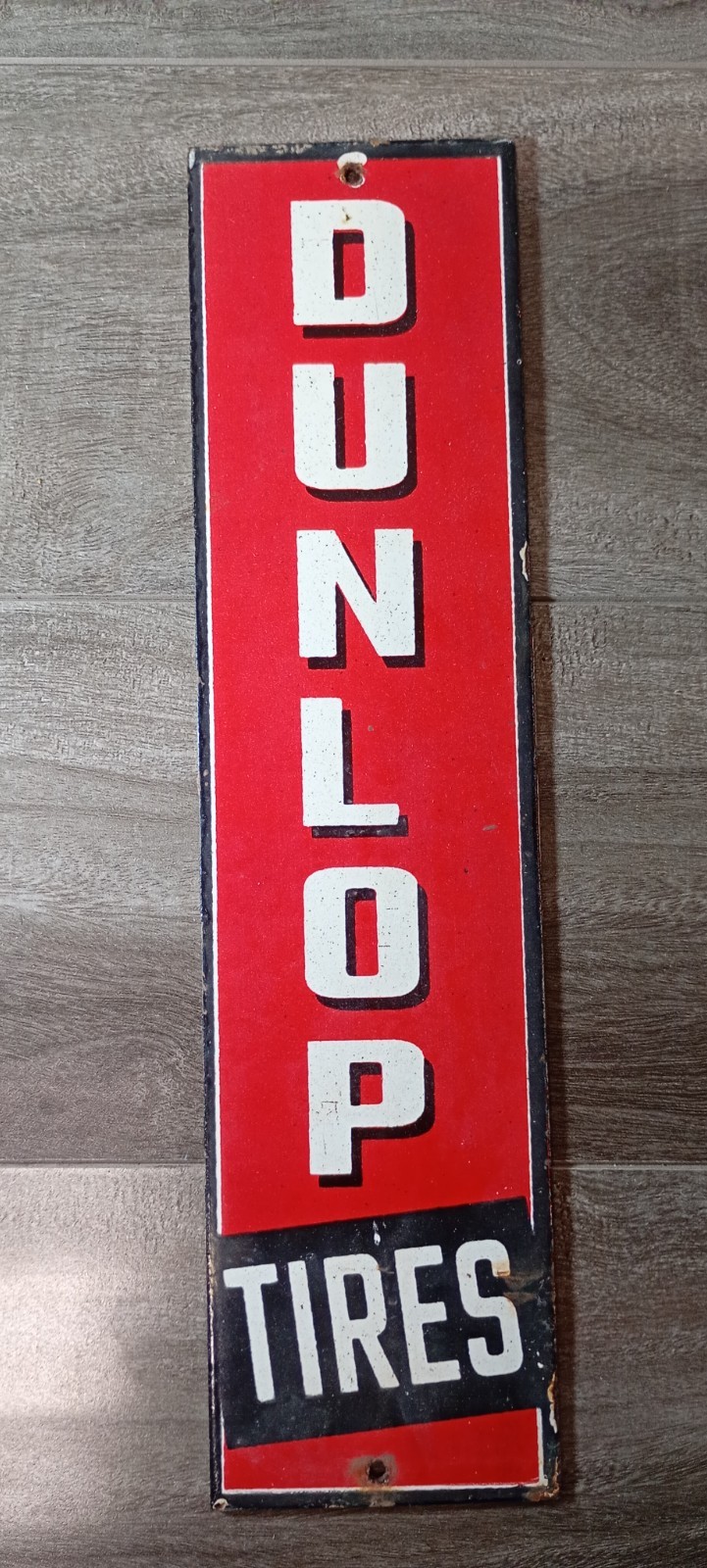 Vintage DUNLOP TIRES Push Door Porcelain Enamel Sign 12 Vintage DUNLOP TIRES Push Door Porcelain Enamel Sign 12