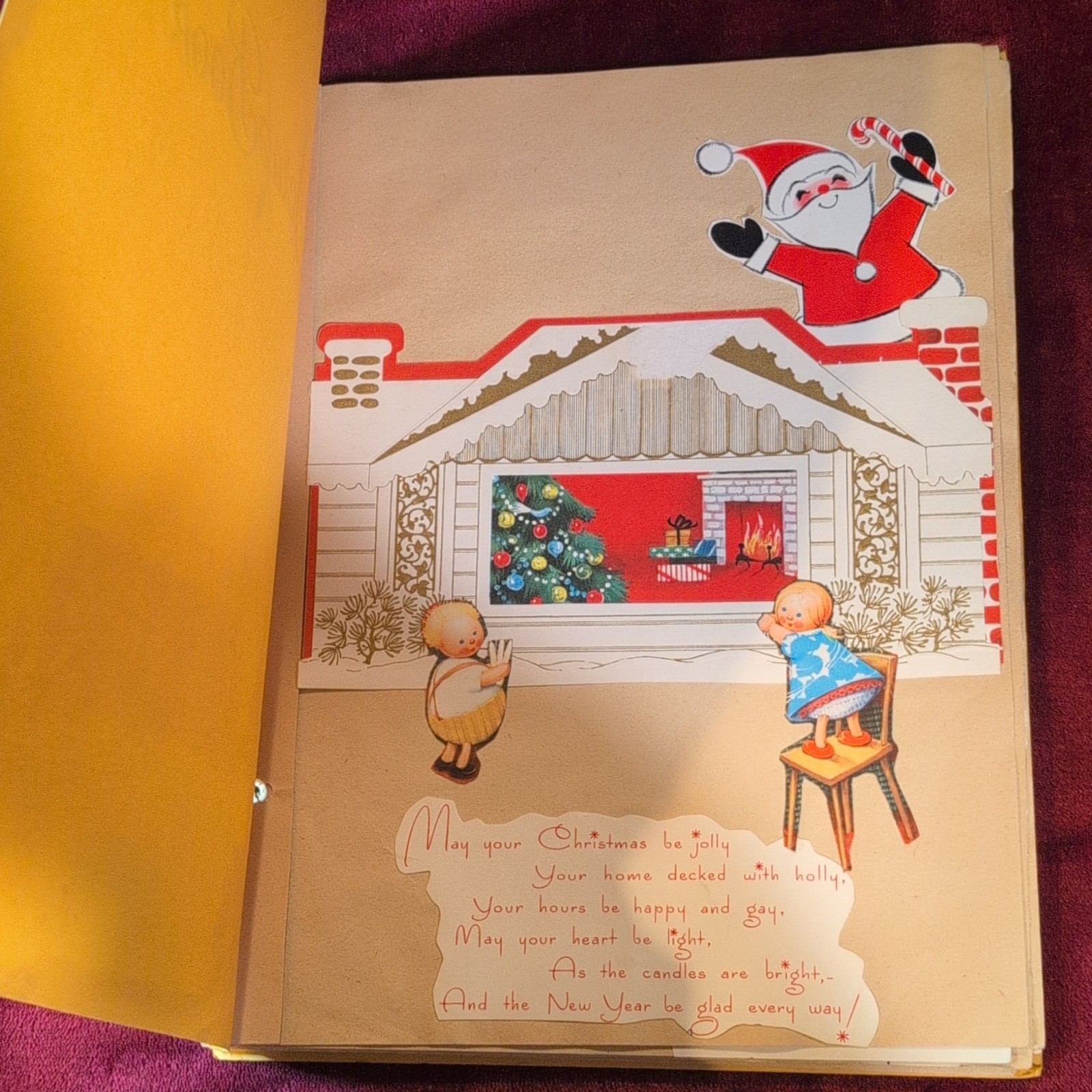 Vtg Post-War 1940s-1960s Christmas Scrapbook Gyo Fujikawa Art Ephemera