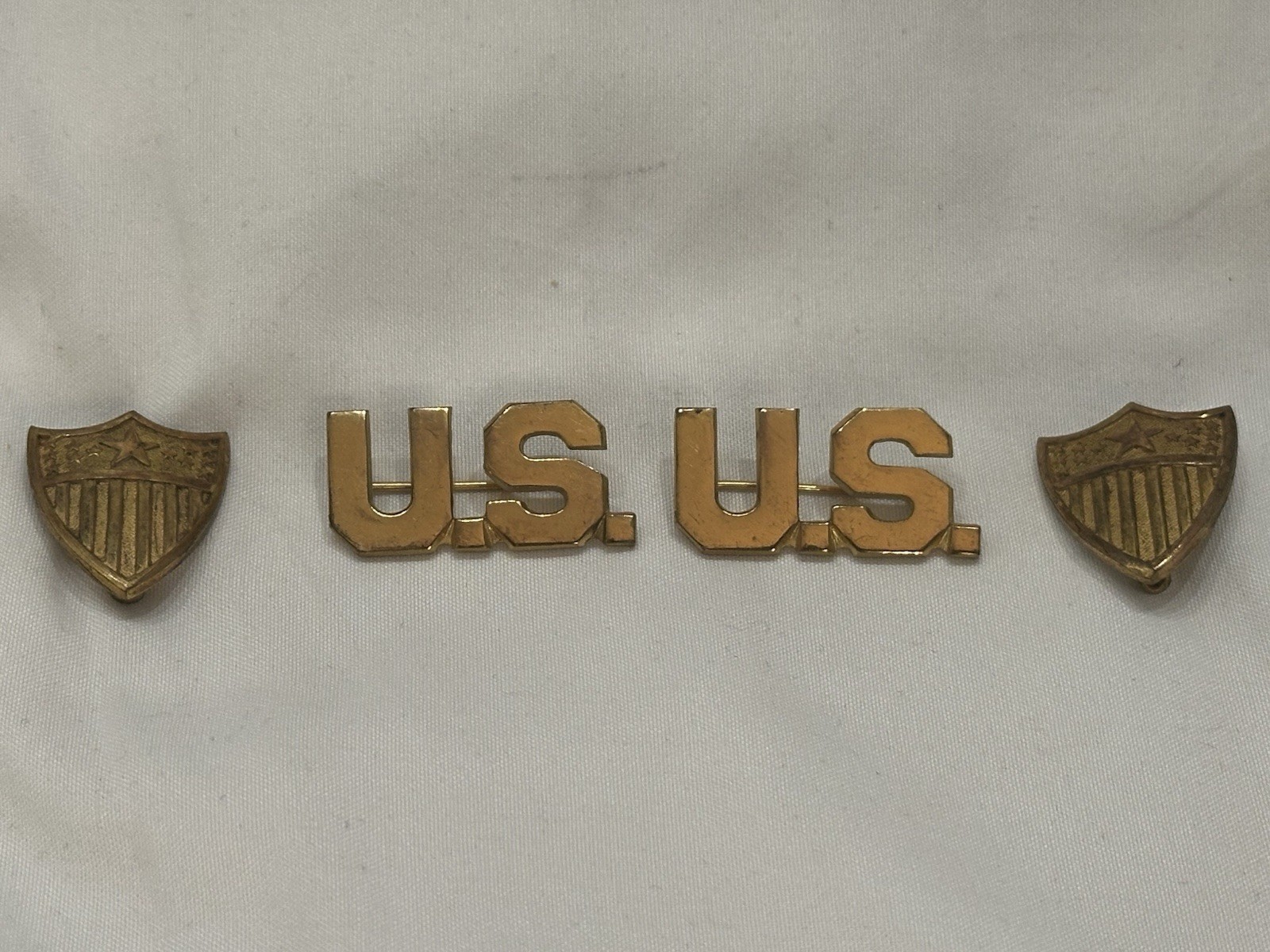 TWO MATCHED PAIR M1902 Adjutant General Office Collar Insignia. Hard To Find Set TWO MATCHED PAIR M1902 Adjutant General Office Collar Insignia. Hard To Find Set