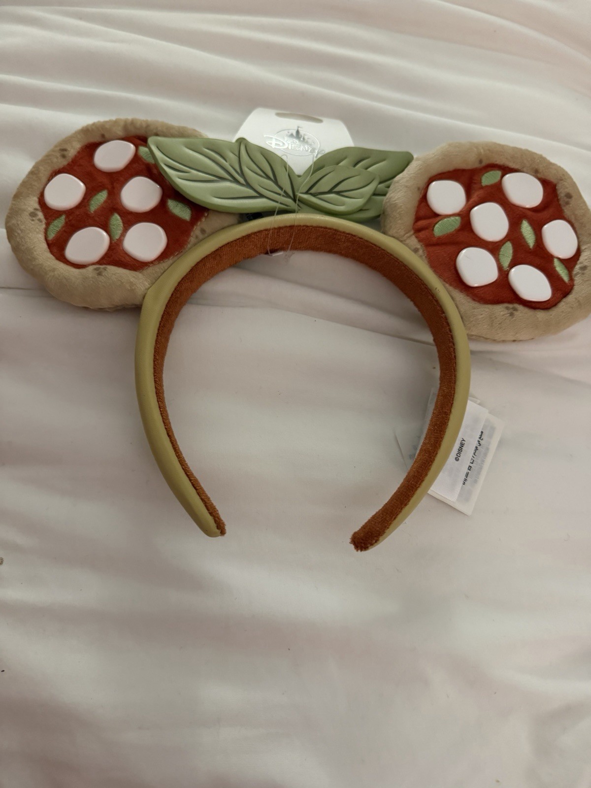Disney Parks 2026 Epcot Italy Pavilion Pizza Minnie Mickey Ear Headband New
