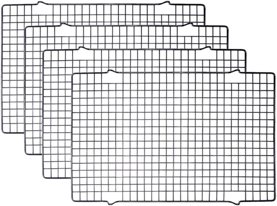 Tebery 4 Pack Black Heavy-Duty Wire Cooking Rack Baking Racks, Black-4pc Tebery 4 Pack Black Heavy-Duty Wire Cooking Rack Baking Racks, Black-4pc